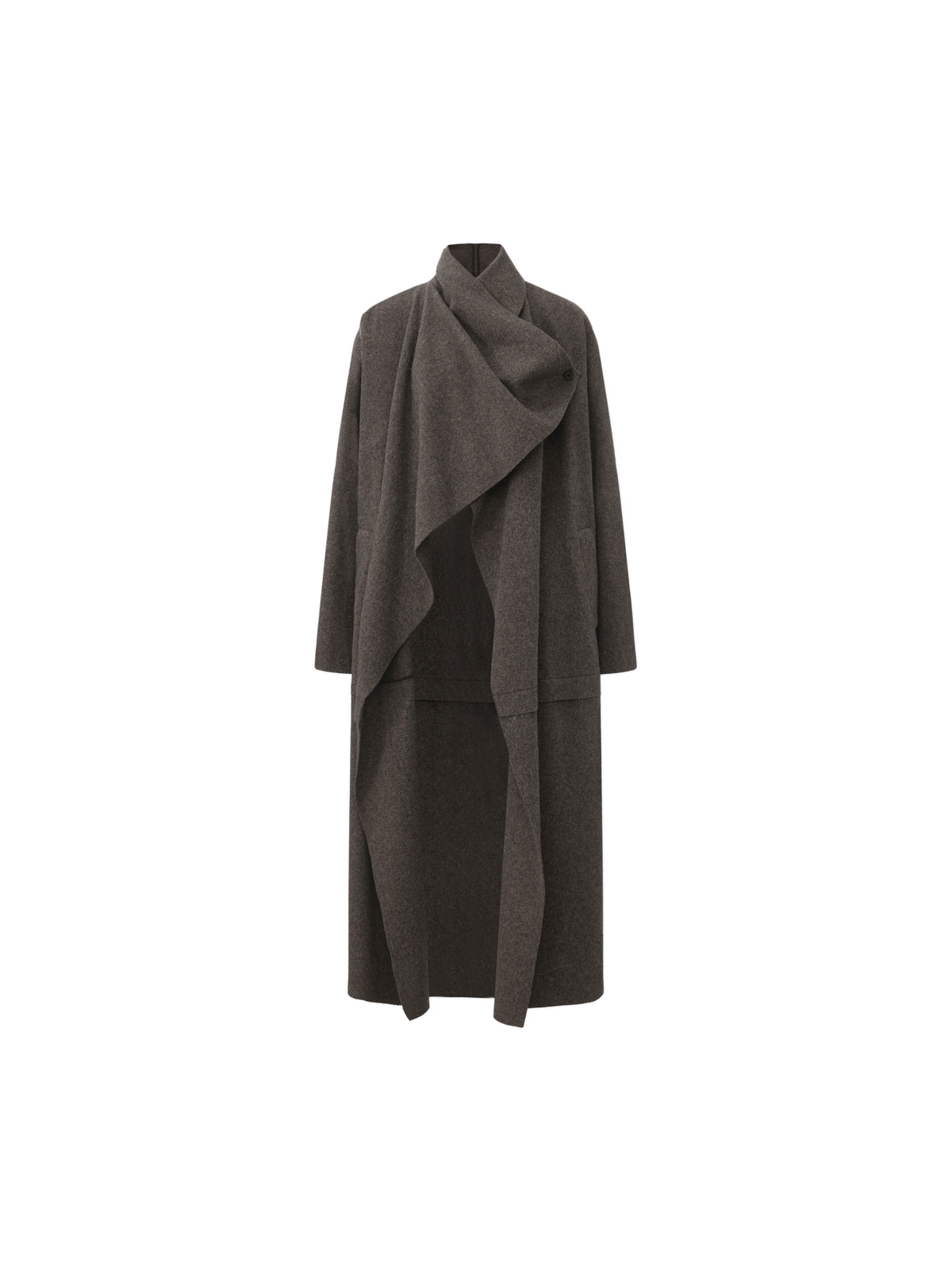 Panel Layered Wool Coat