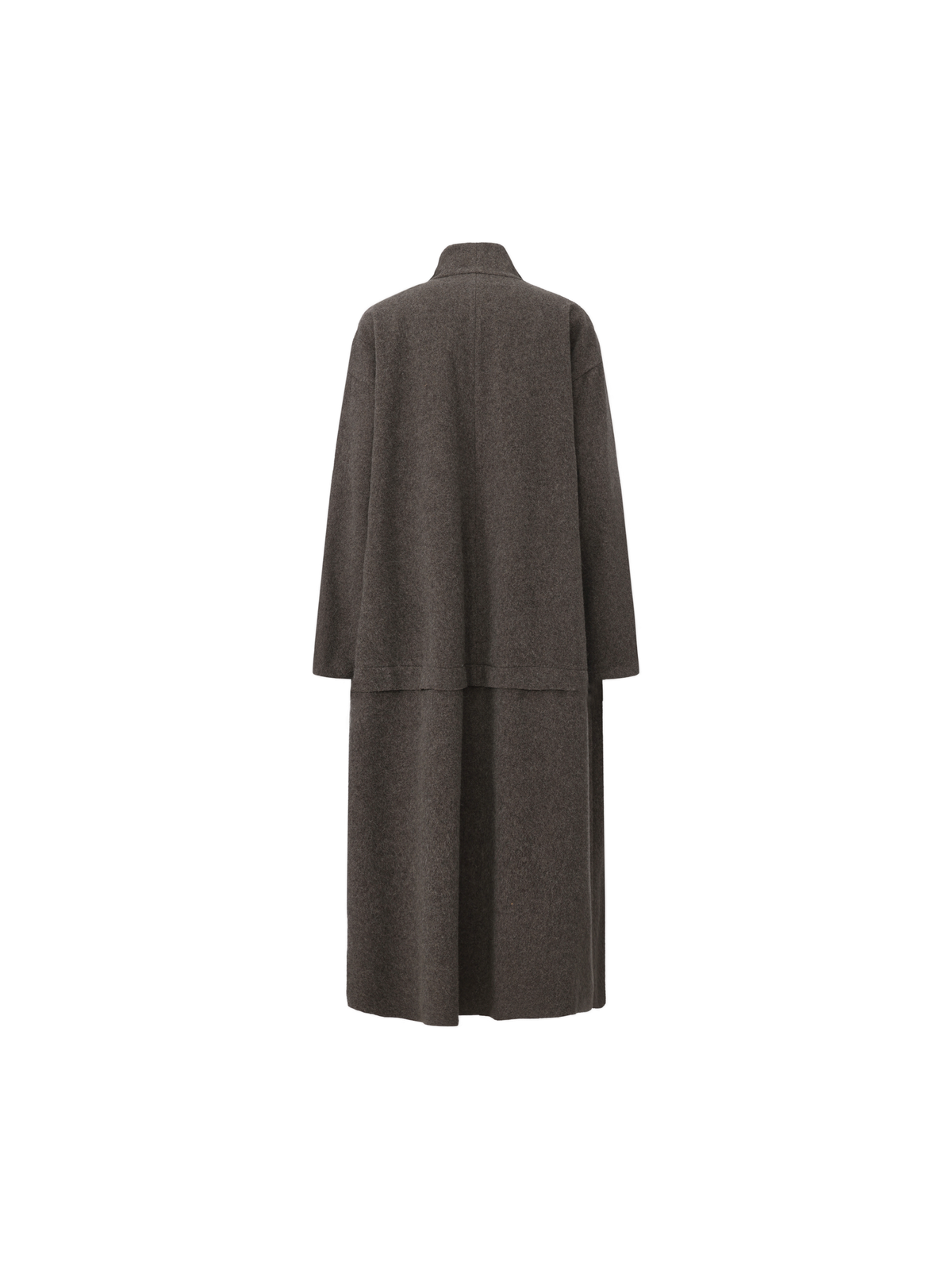 Panel Layered Wool Coat