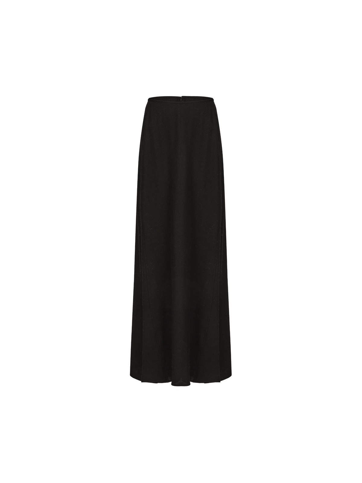 Black Minimalist Wool Skirt