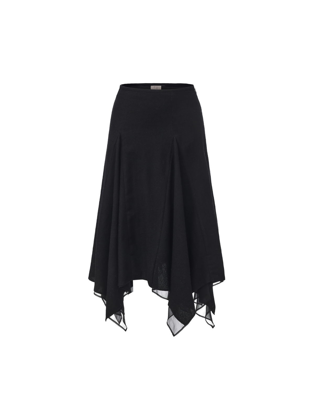 Double-Layered Pointed Panel Skirt