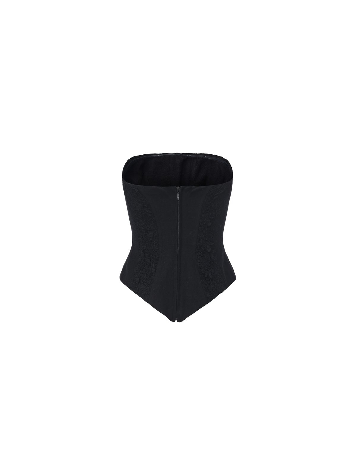 Wool Patched Bandeau Top