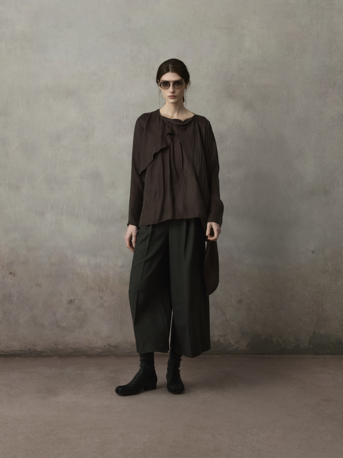 Asymmetic Paneled Shirt
