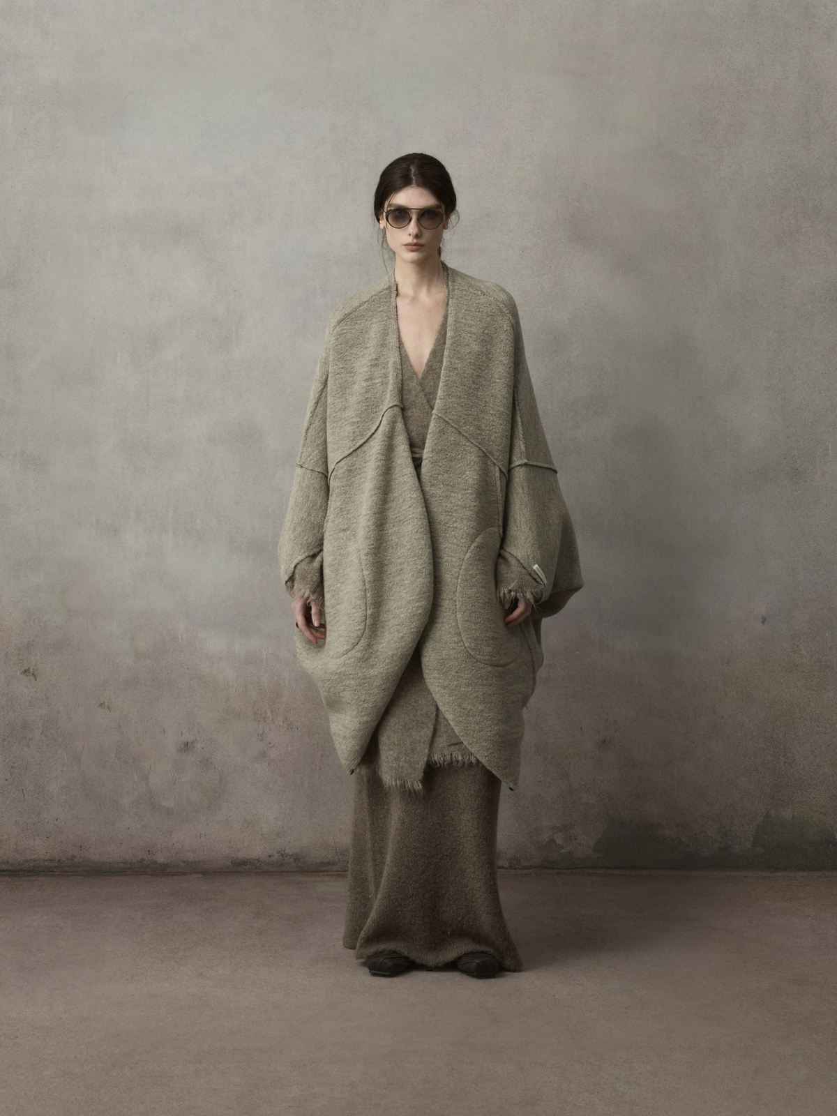 Oat Camel Four-Way Oversized Robe