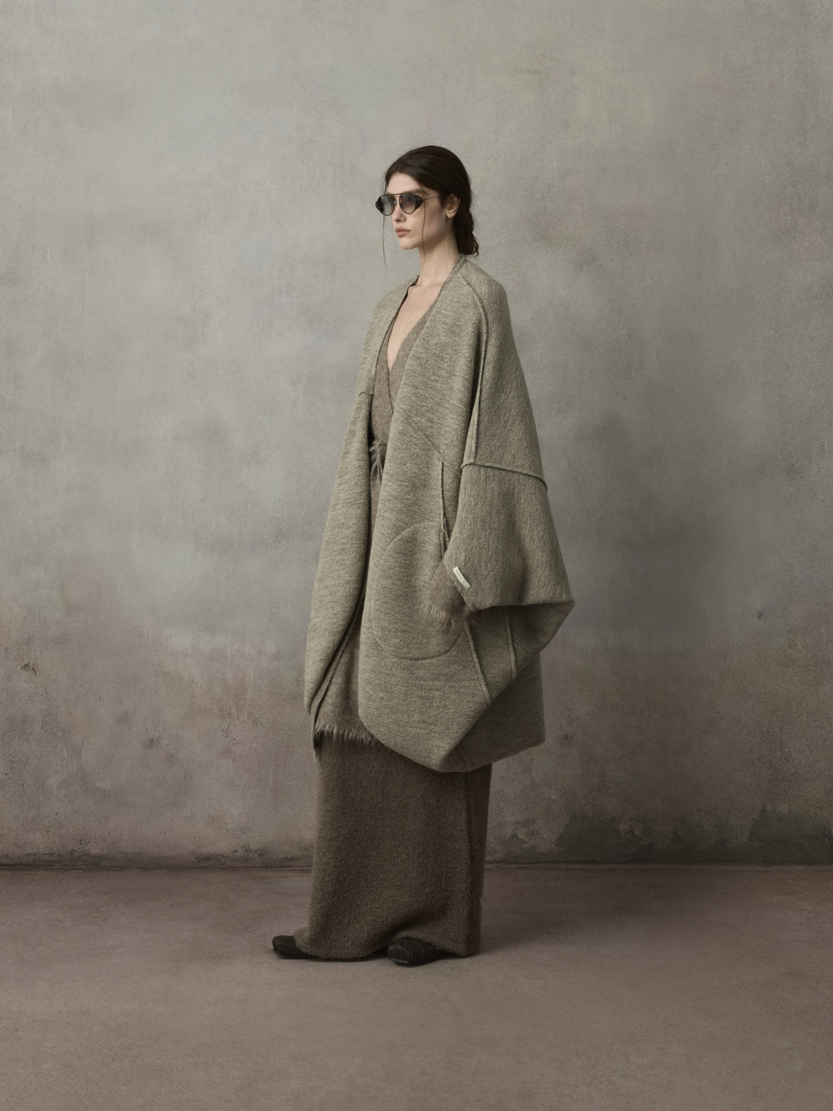 Oat Camel Four-Way Oversized Robe