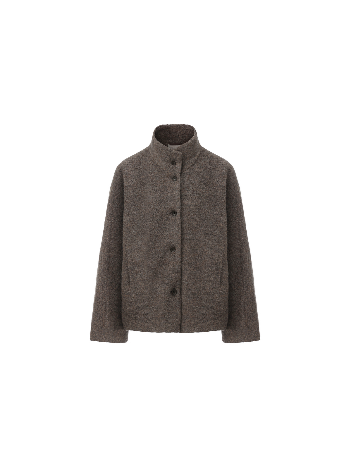 Stand Collar Batwing Sleeve Crop Jacket