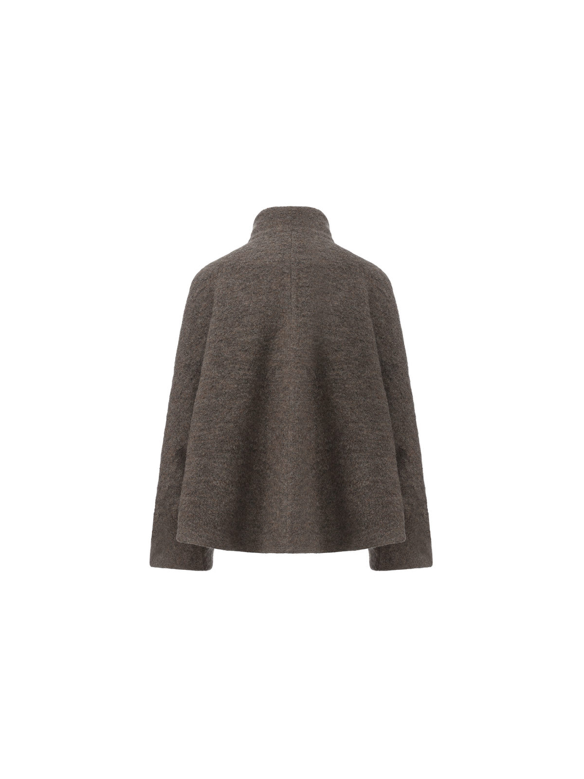 Stand Collar Batwing Sleeve Crop Jacket