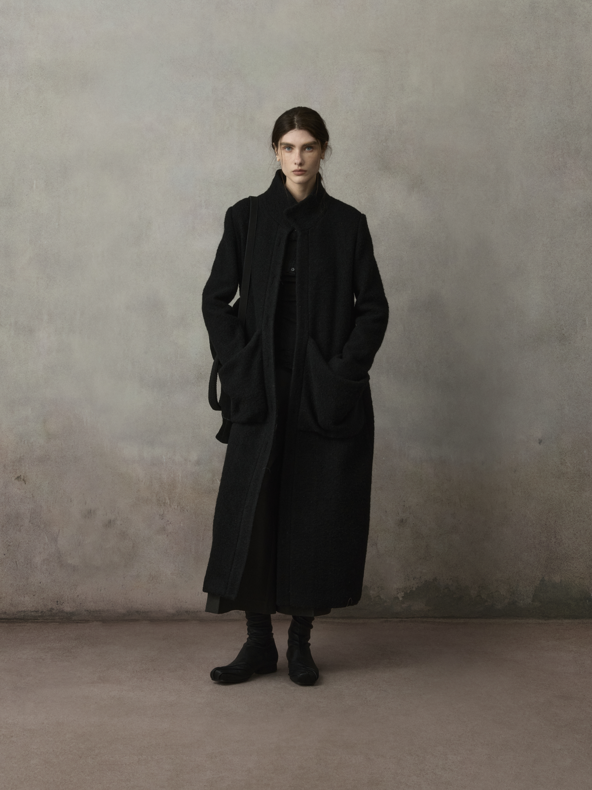 Oversized Patched-Pocket Coat