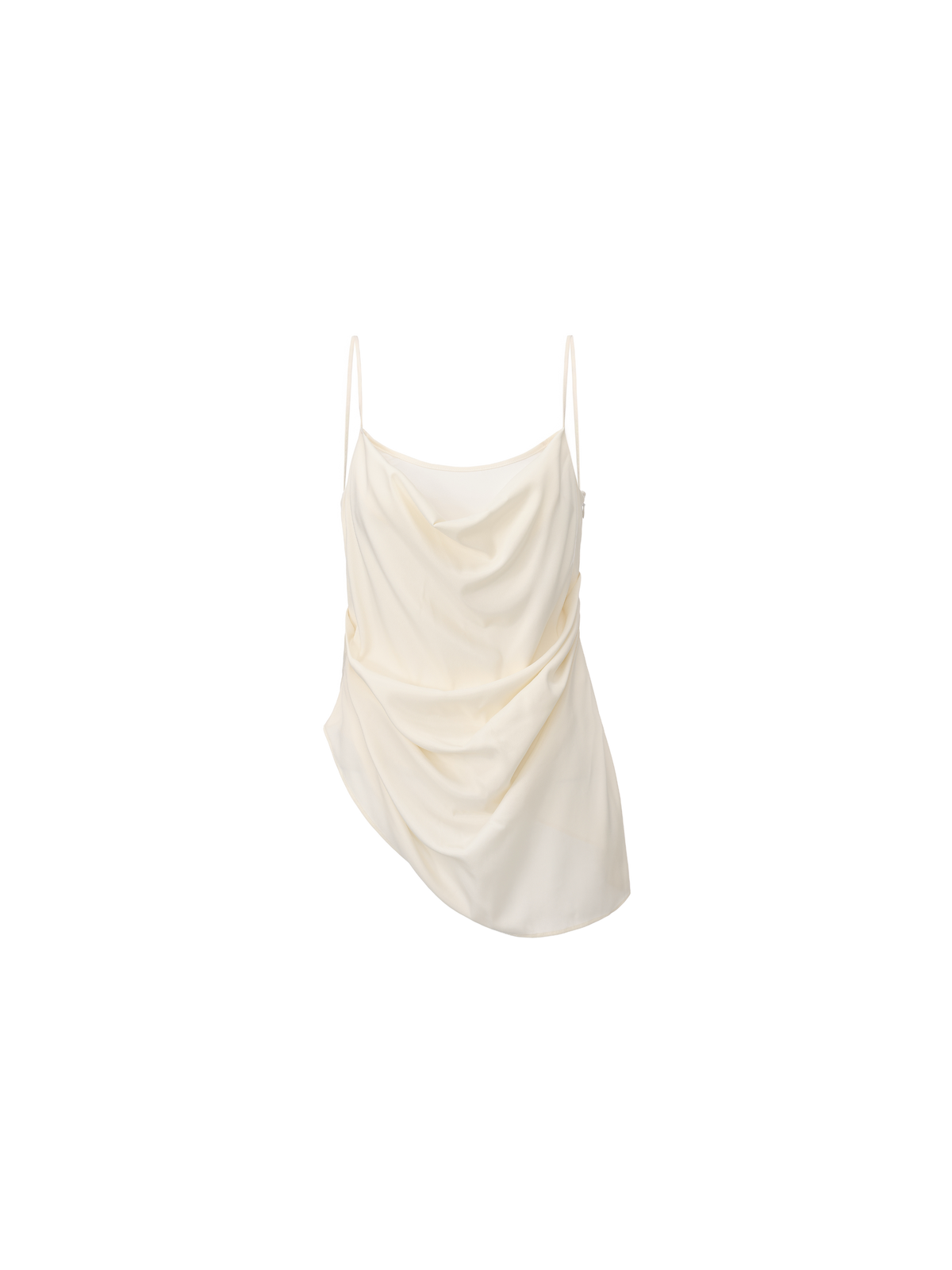 Draped Cowl Neck Strap Top