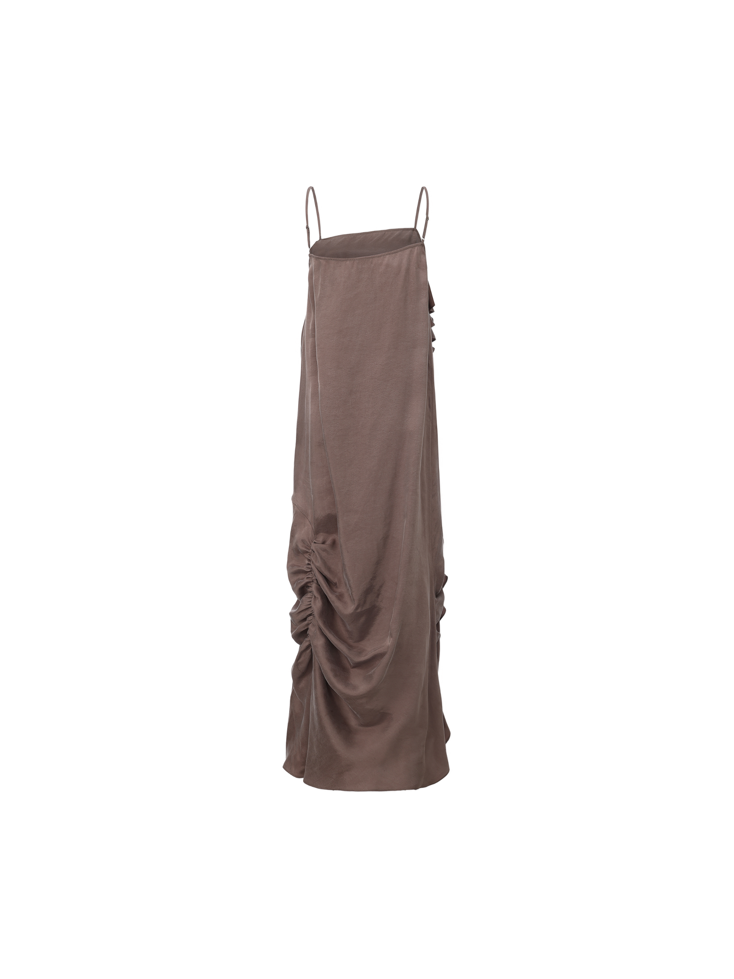 Lavender Ruffled Ruched Camisole Dress