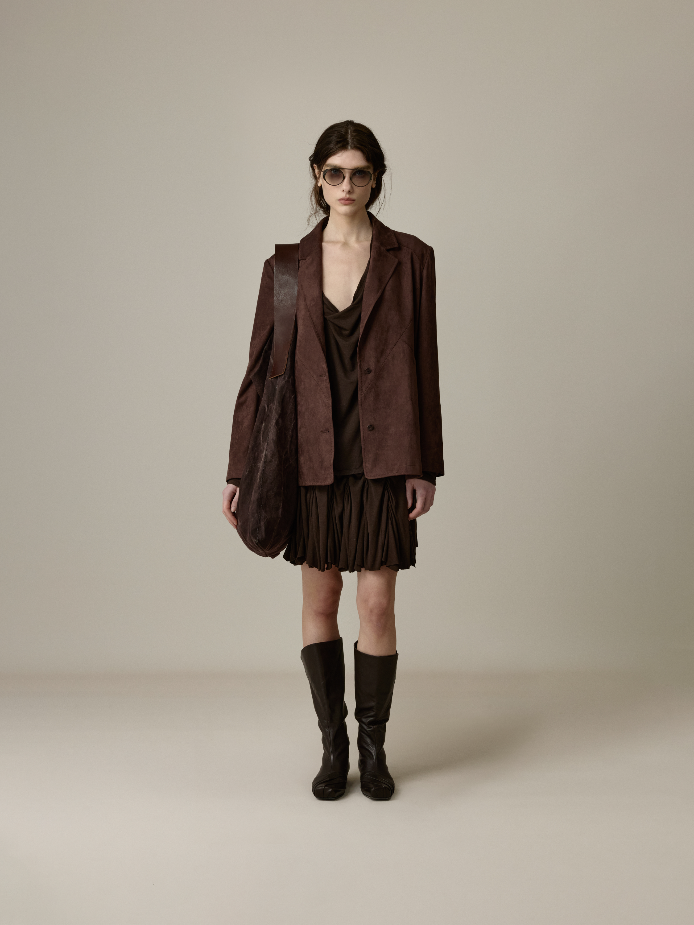 Suede Oversized Blazer