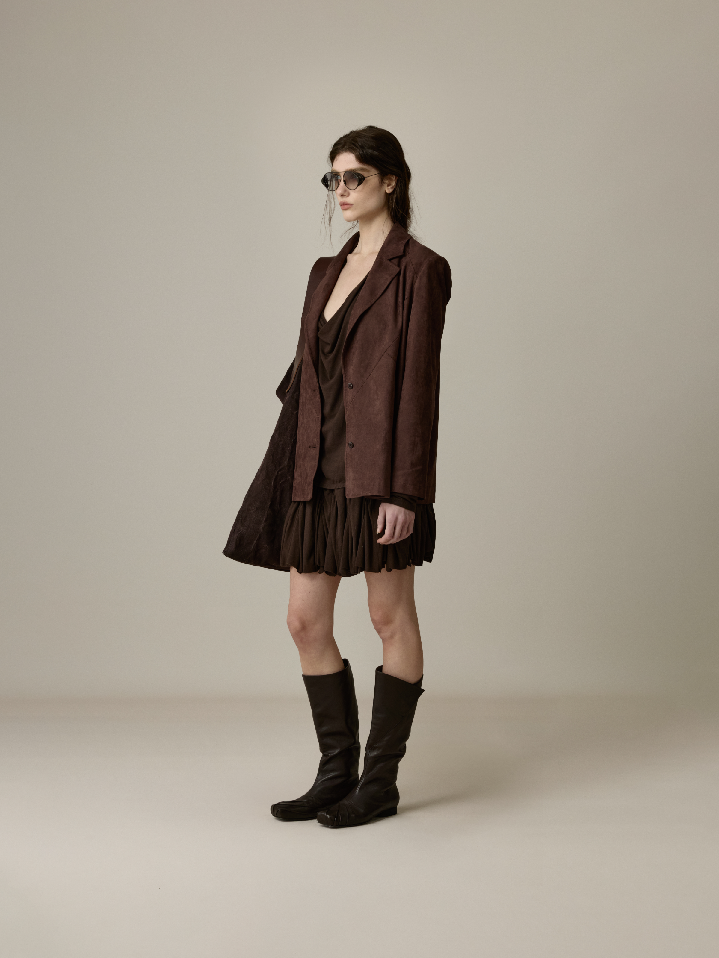 Suede Oversized Blazer