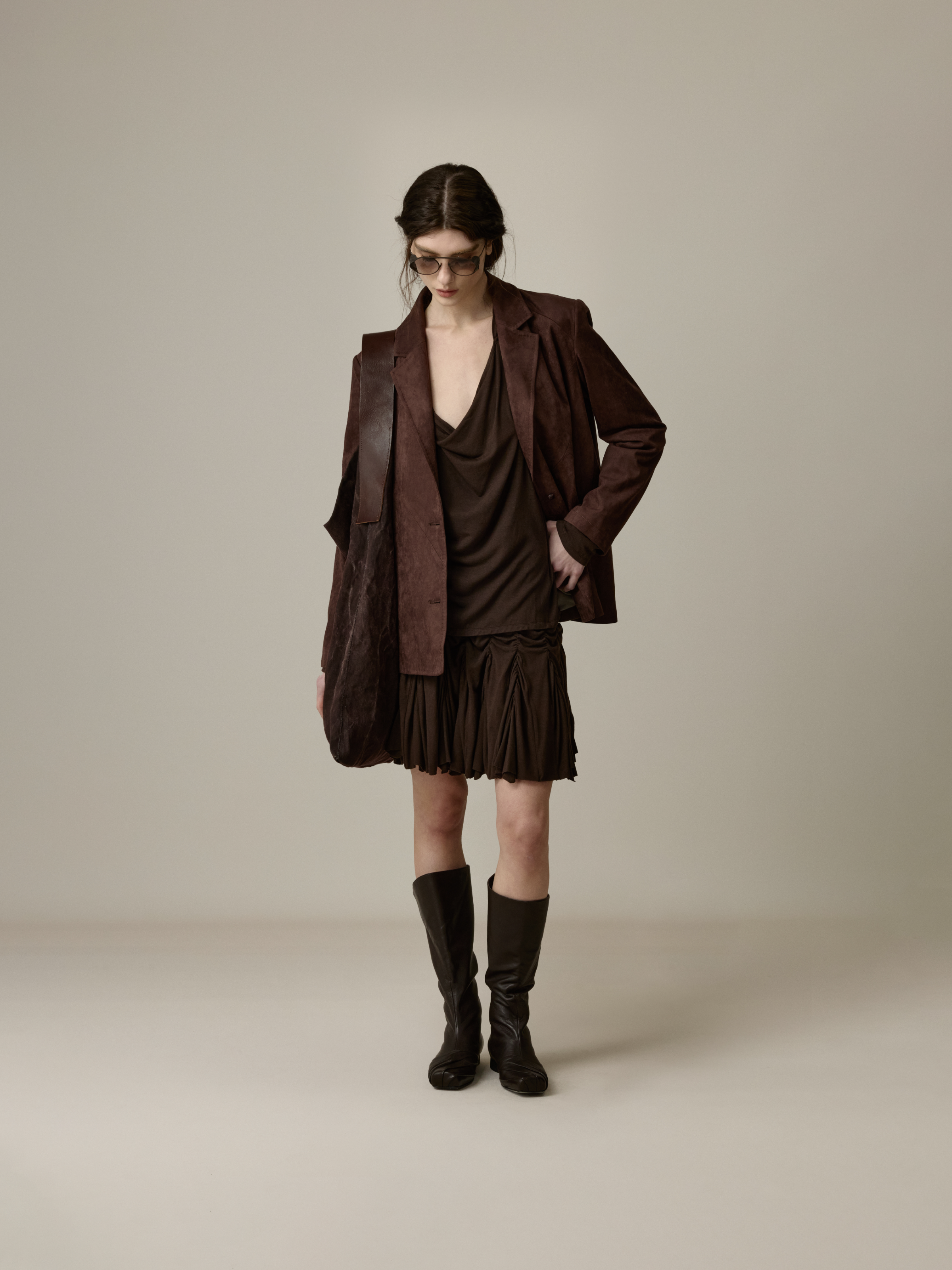 Suede Oversized Blazer