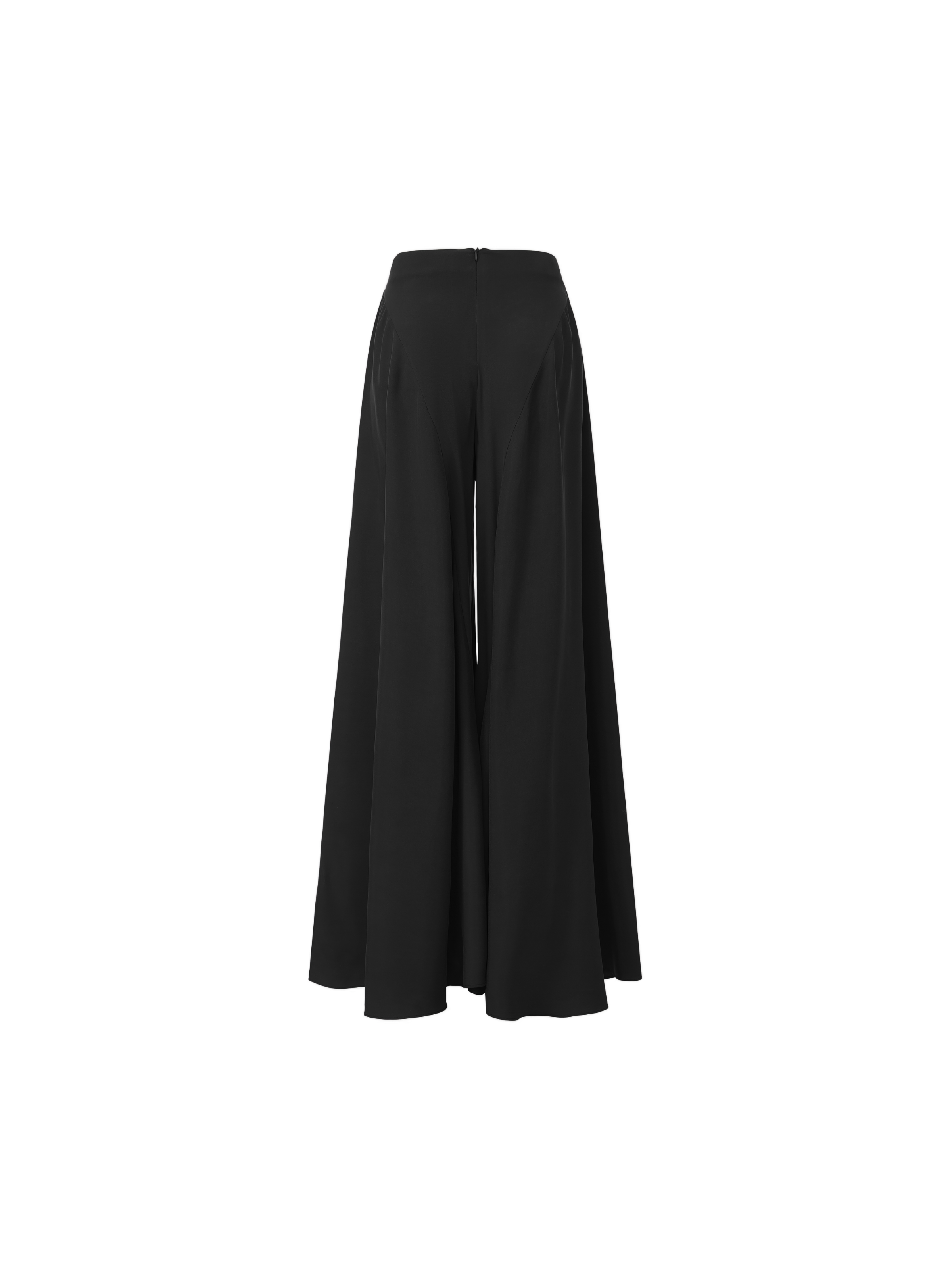 Black Panelled Wide-Leg Pants