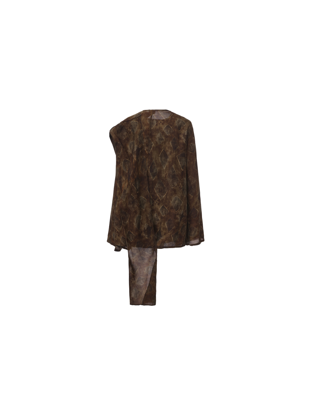 Printed Detachable Scarf Shirt