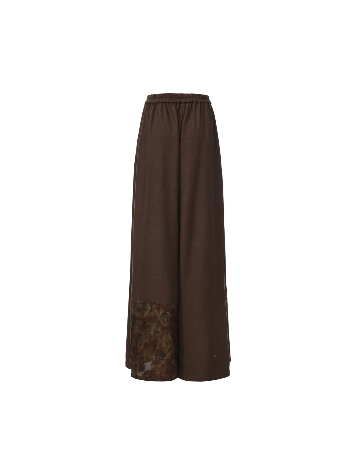 Printed Paneled Loose Wide-Leg Pants