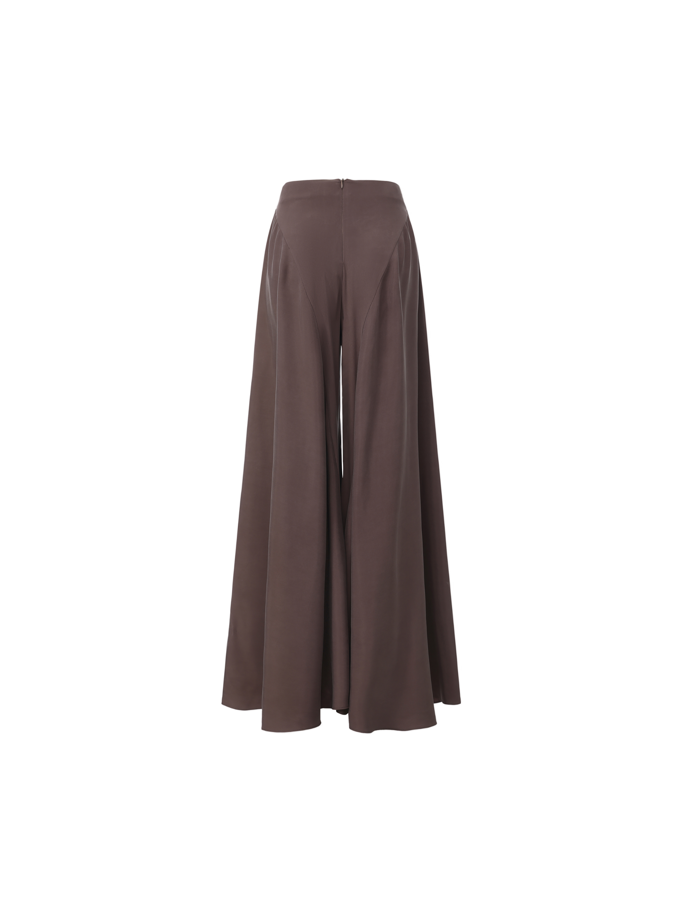 Slate Violet Cupro Wide-Leg Trousers