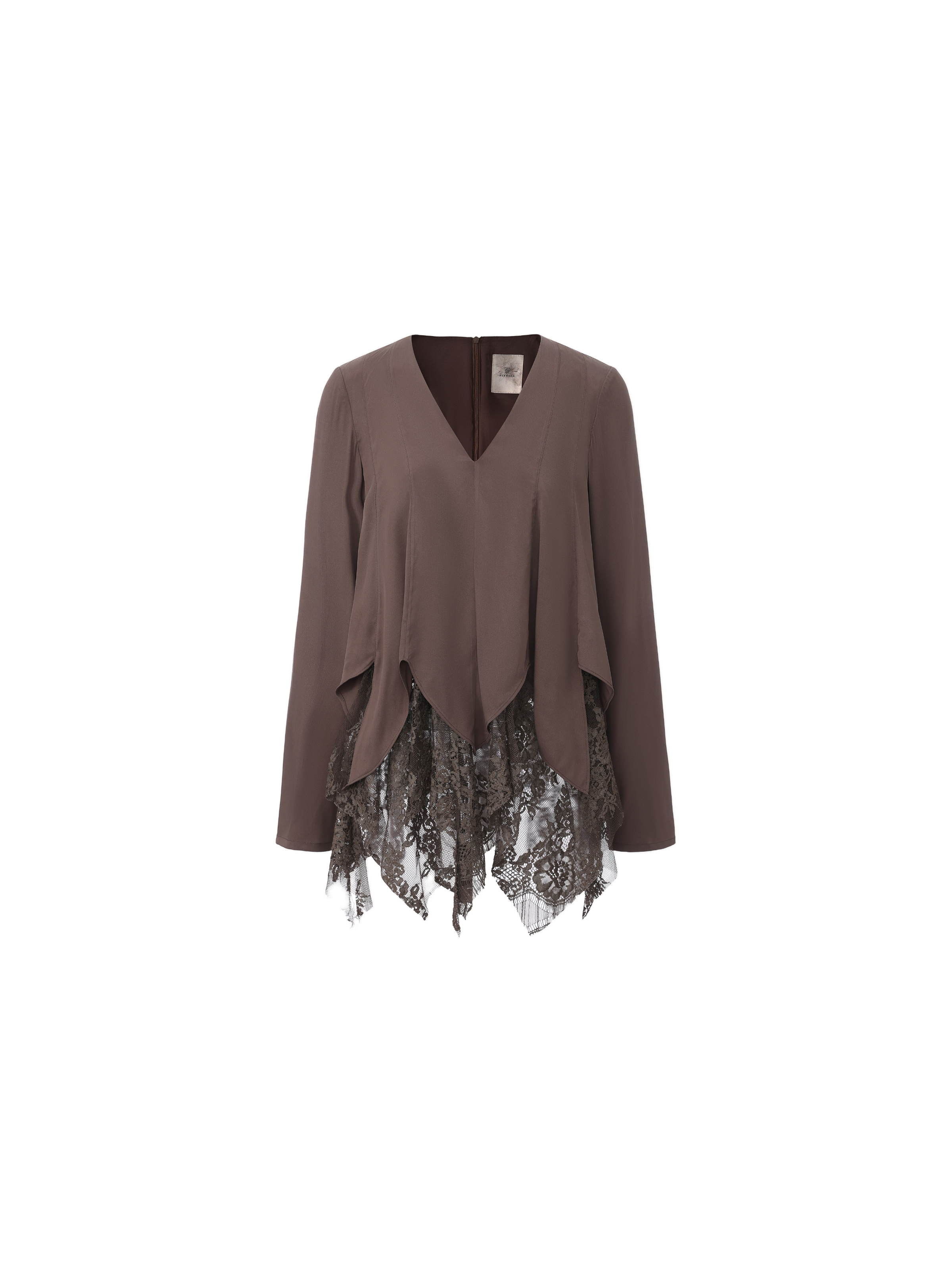 Pointed Lace Patchwork Top