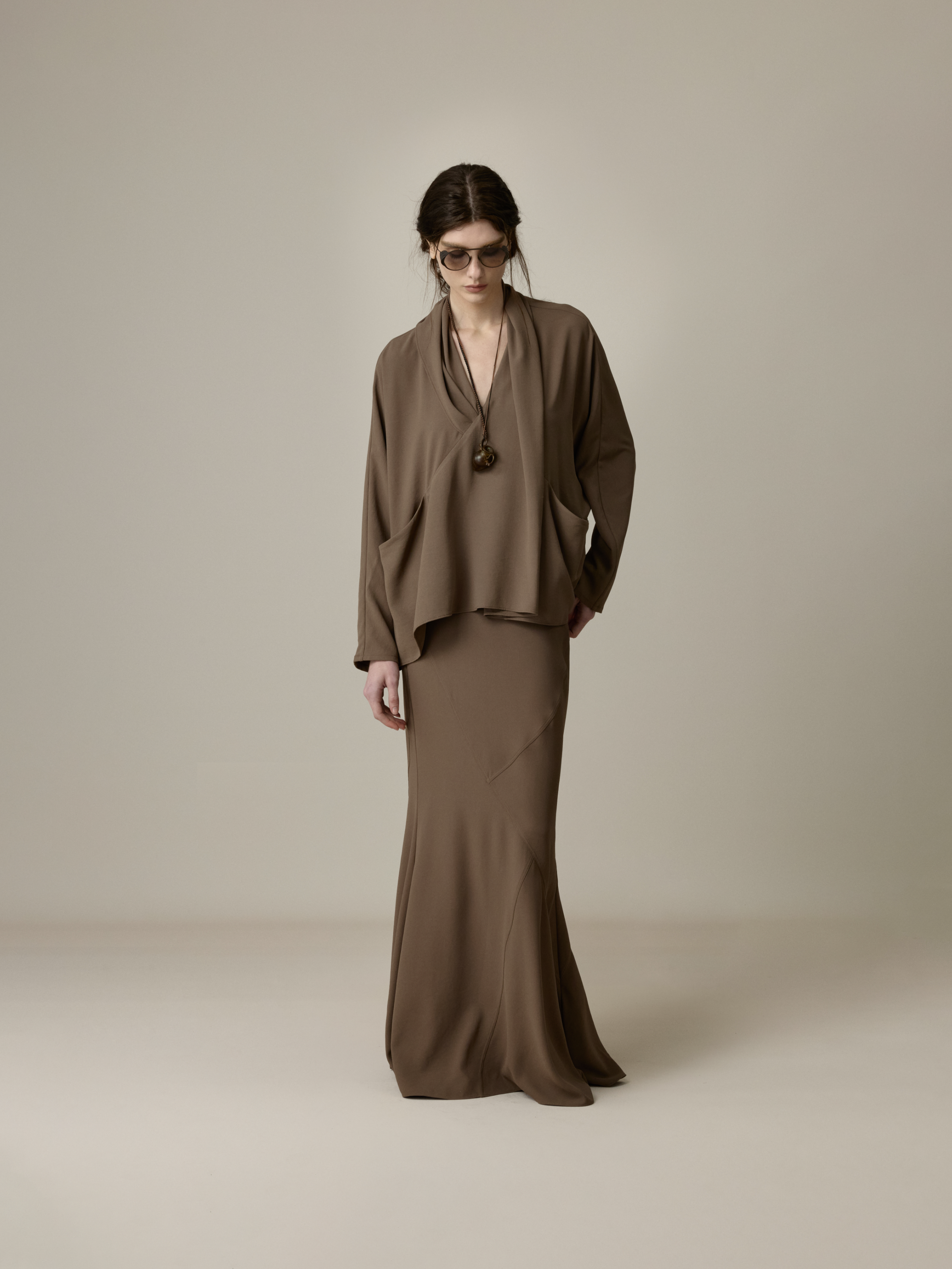Boundless Corss-Collar Long Sleeve Top