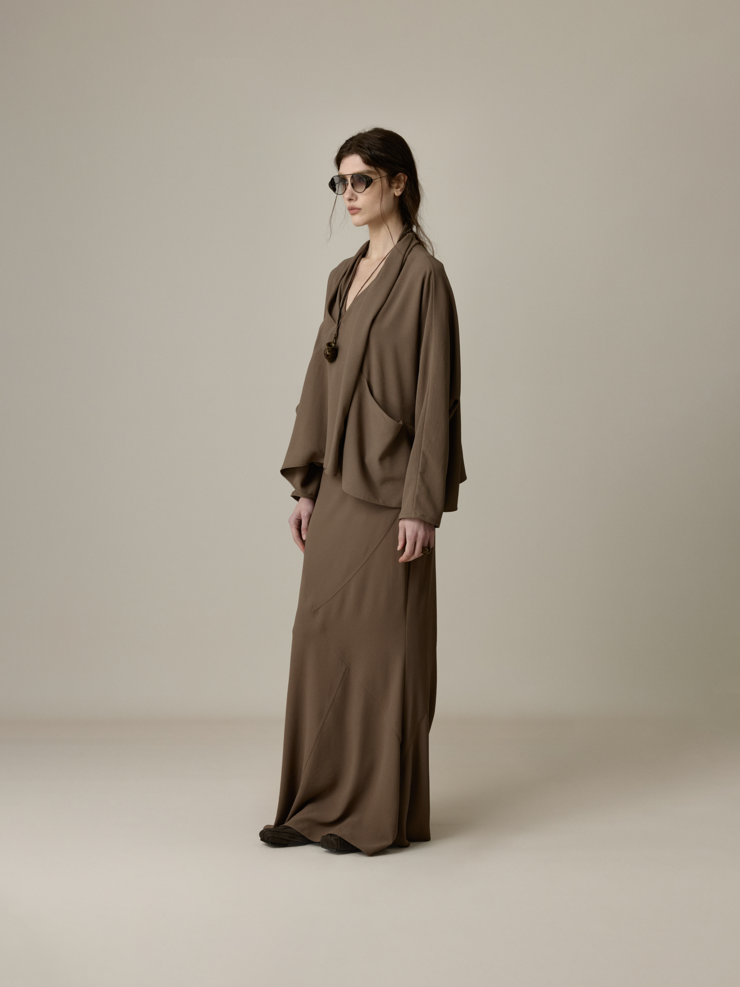 Boundless Corss-Collar Long Sleeve Top