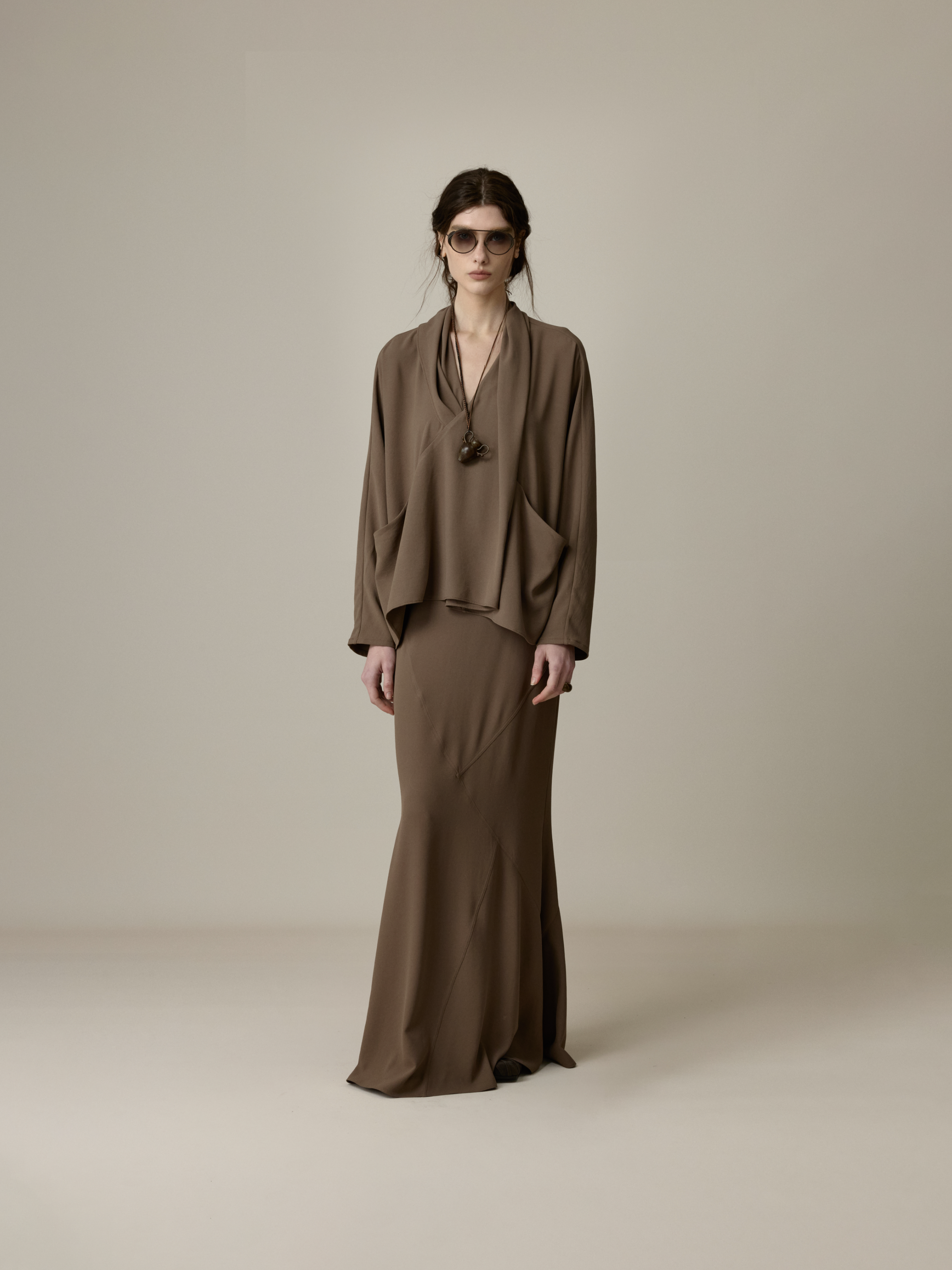 Boundless Corss-Collar Long Sleeve Top