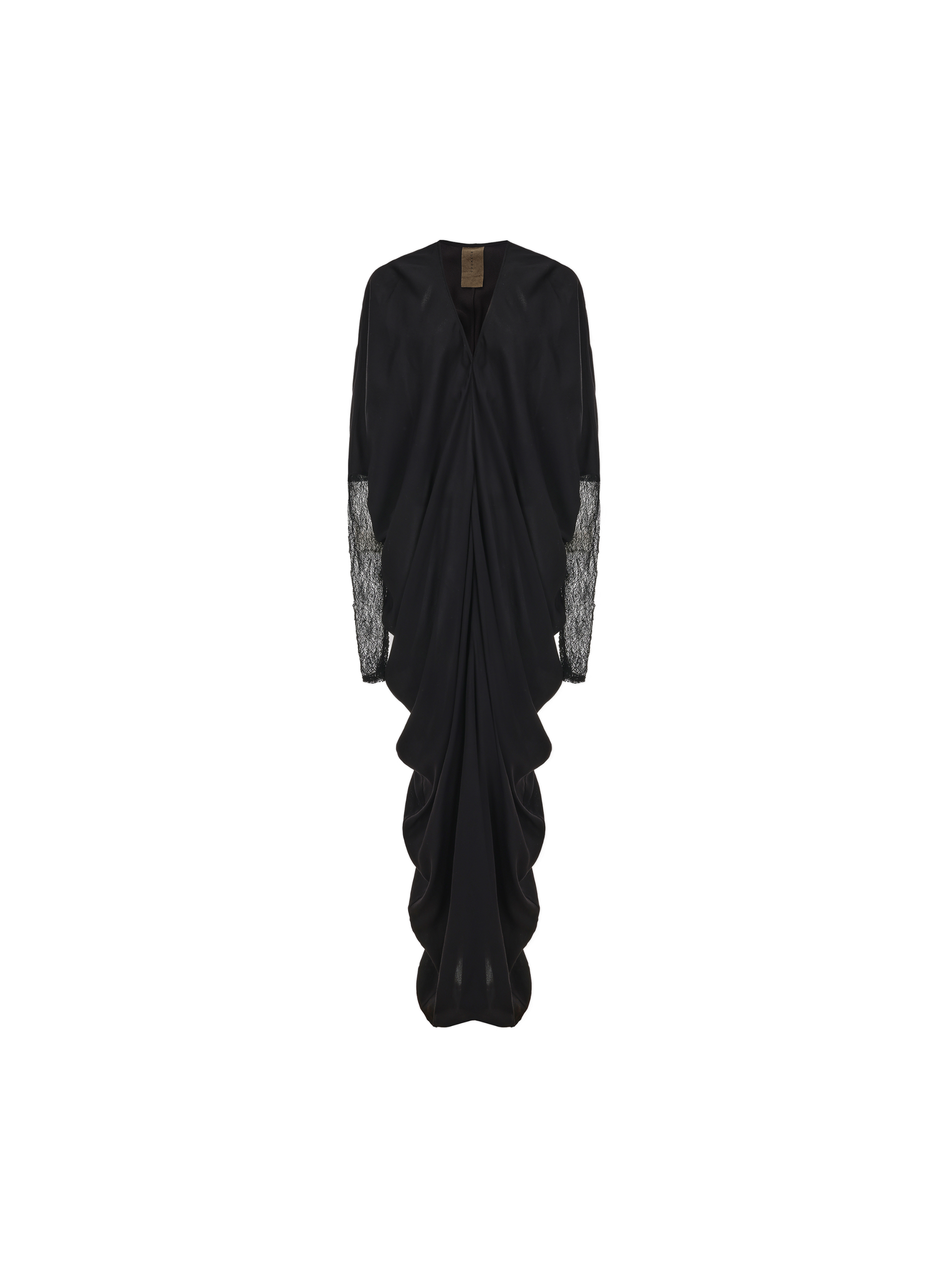 Draped Batwing Sleeve Dress