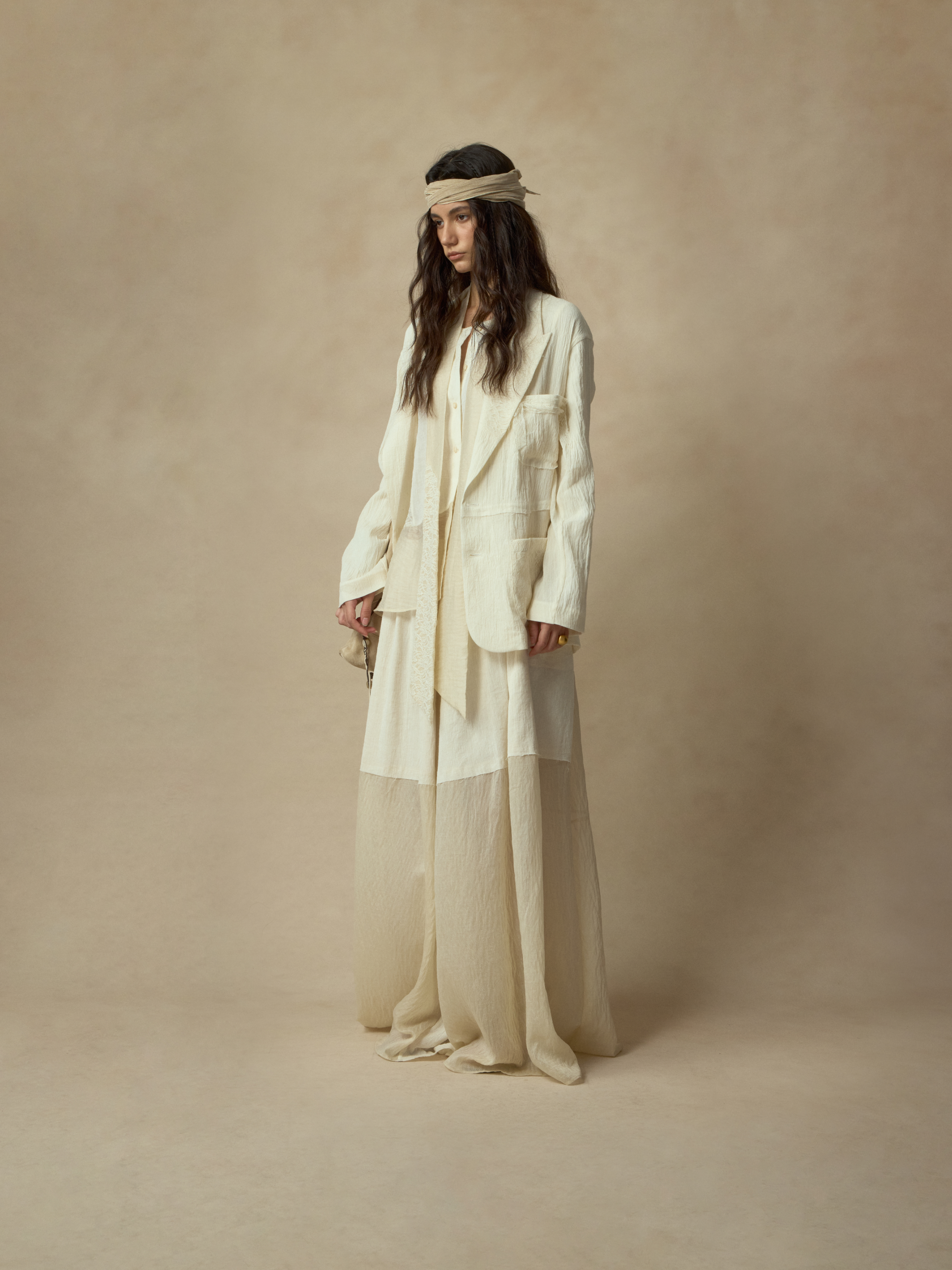 White Patchwork Pants