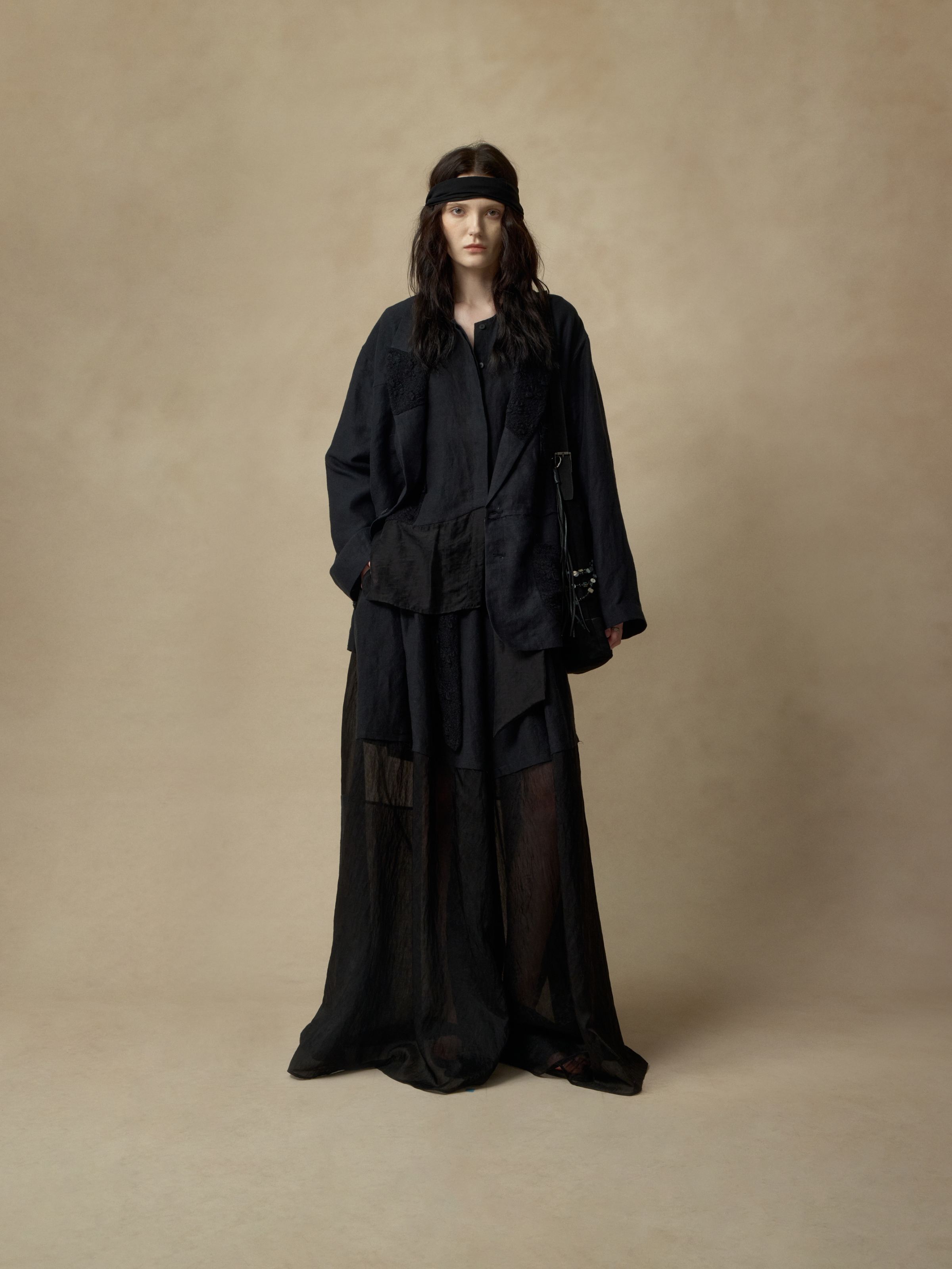 Black Lace Patchwork Blazer