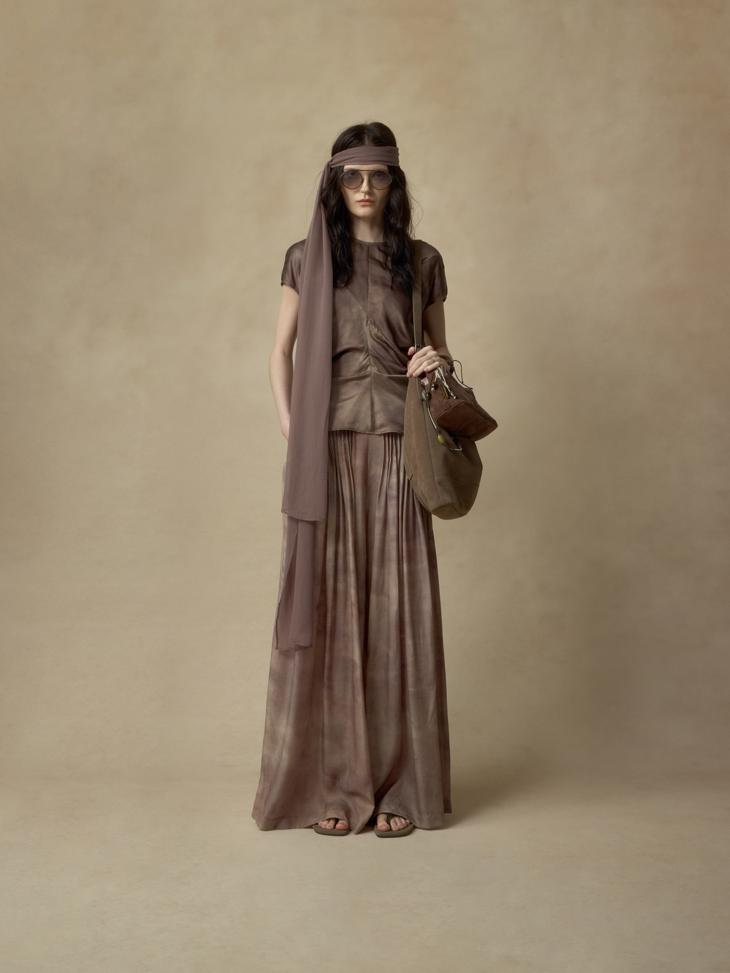 Pink Ombre PanelPleated Pants