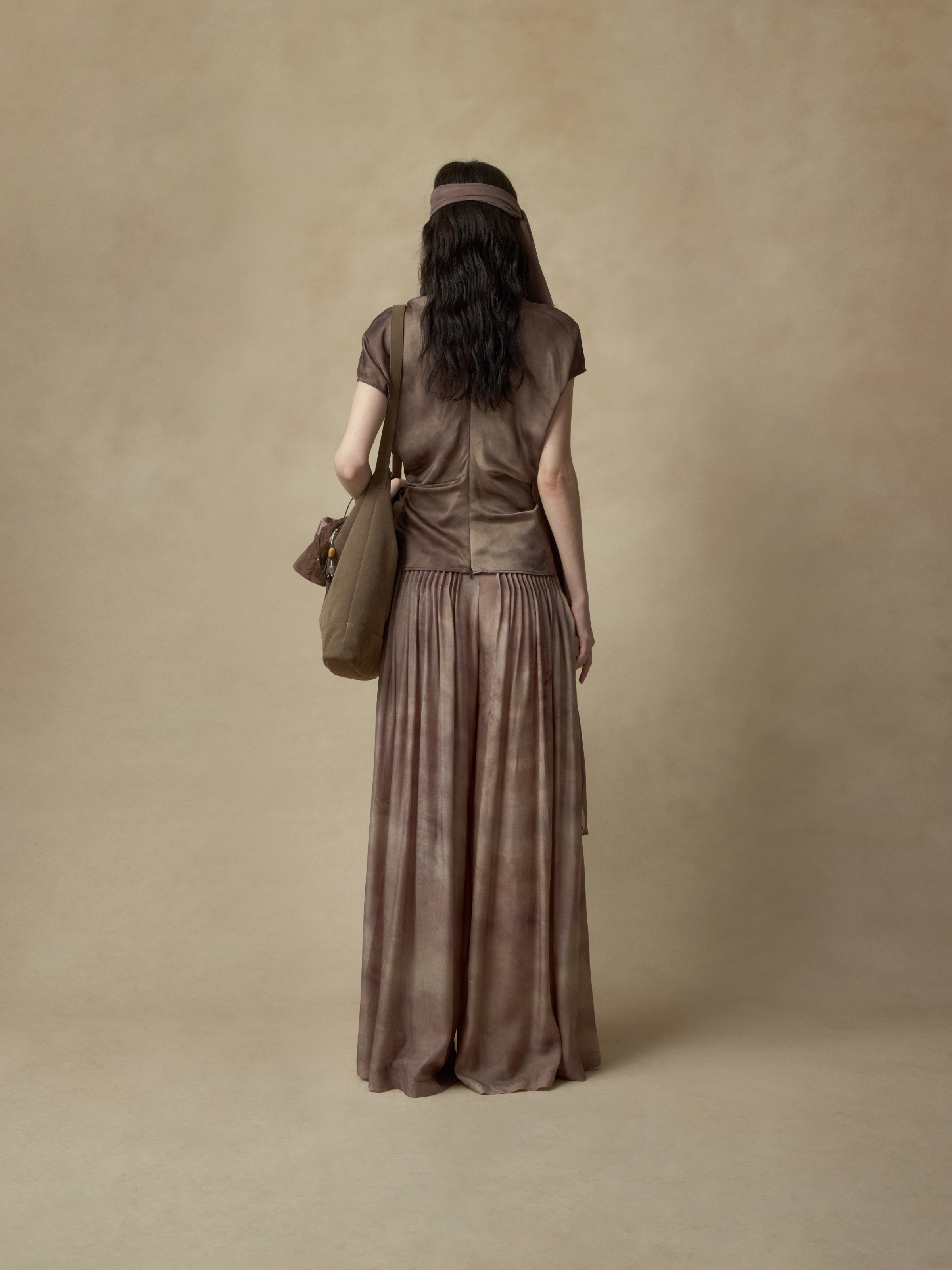 Pink Ombre PanelPleated Pants