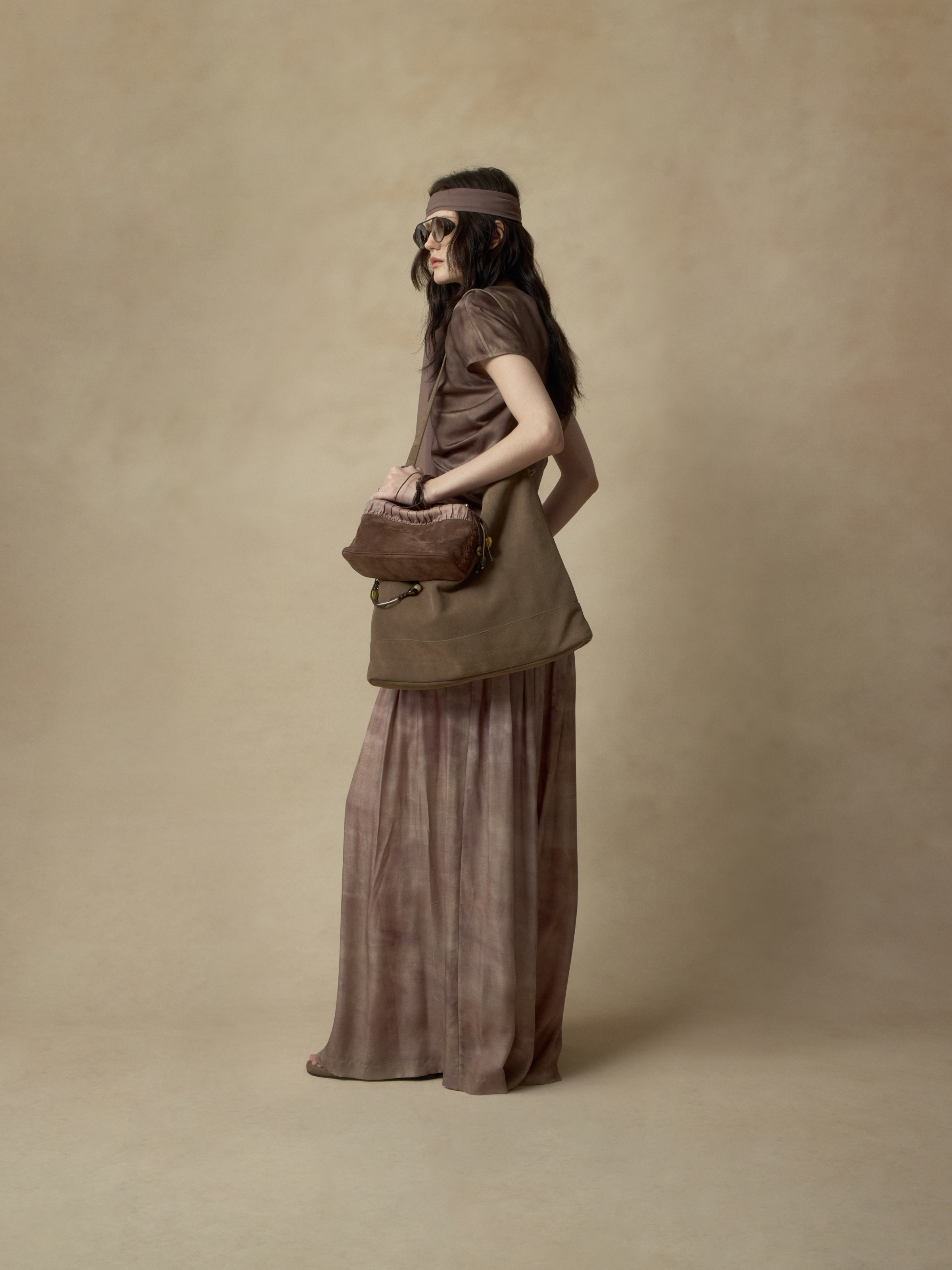 Pink Ombre PanelPleated Pants