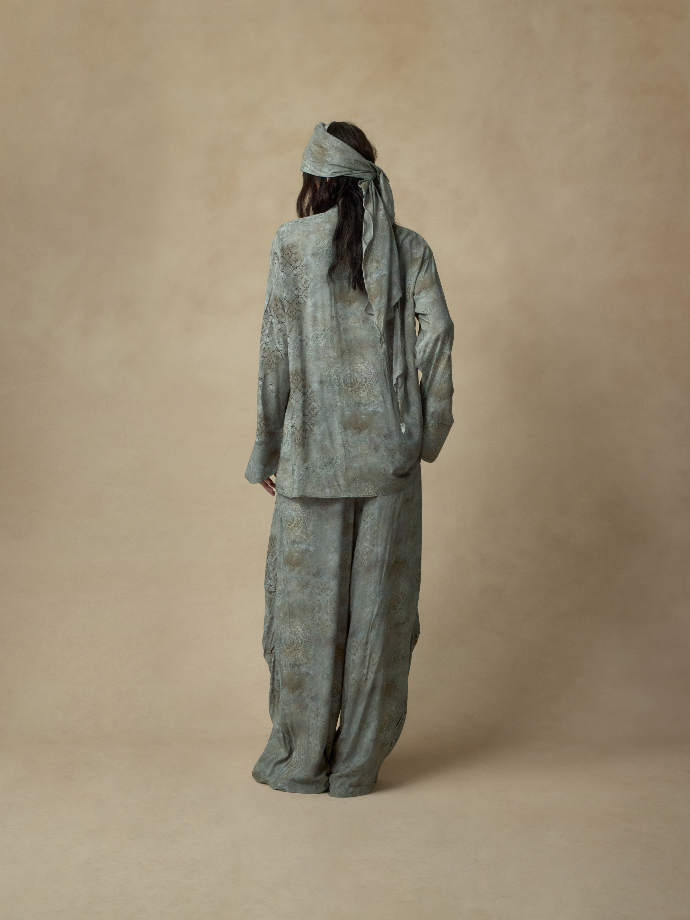 Vintage Printed Collar Shirt