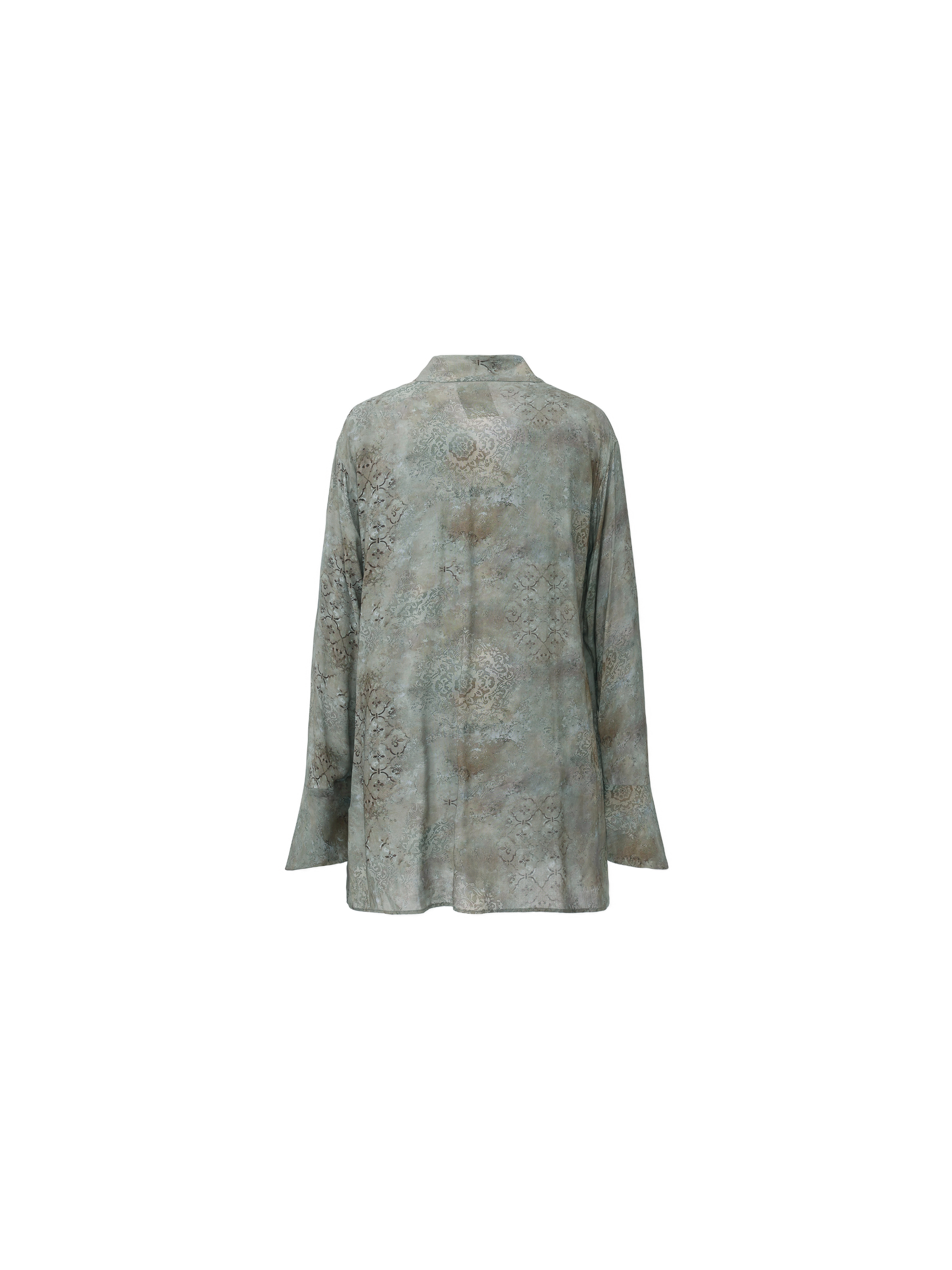 Vintage Printed Collar Shirt