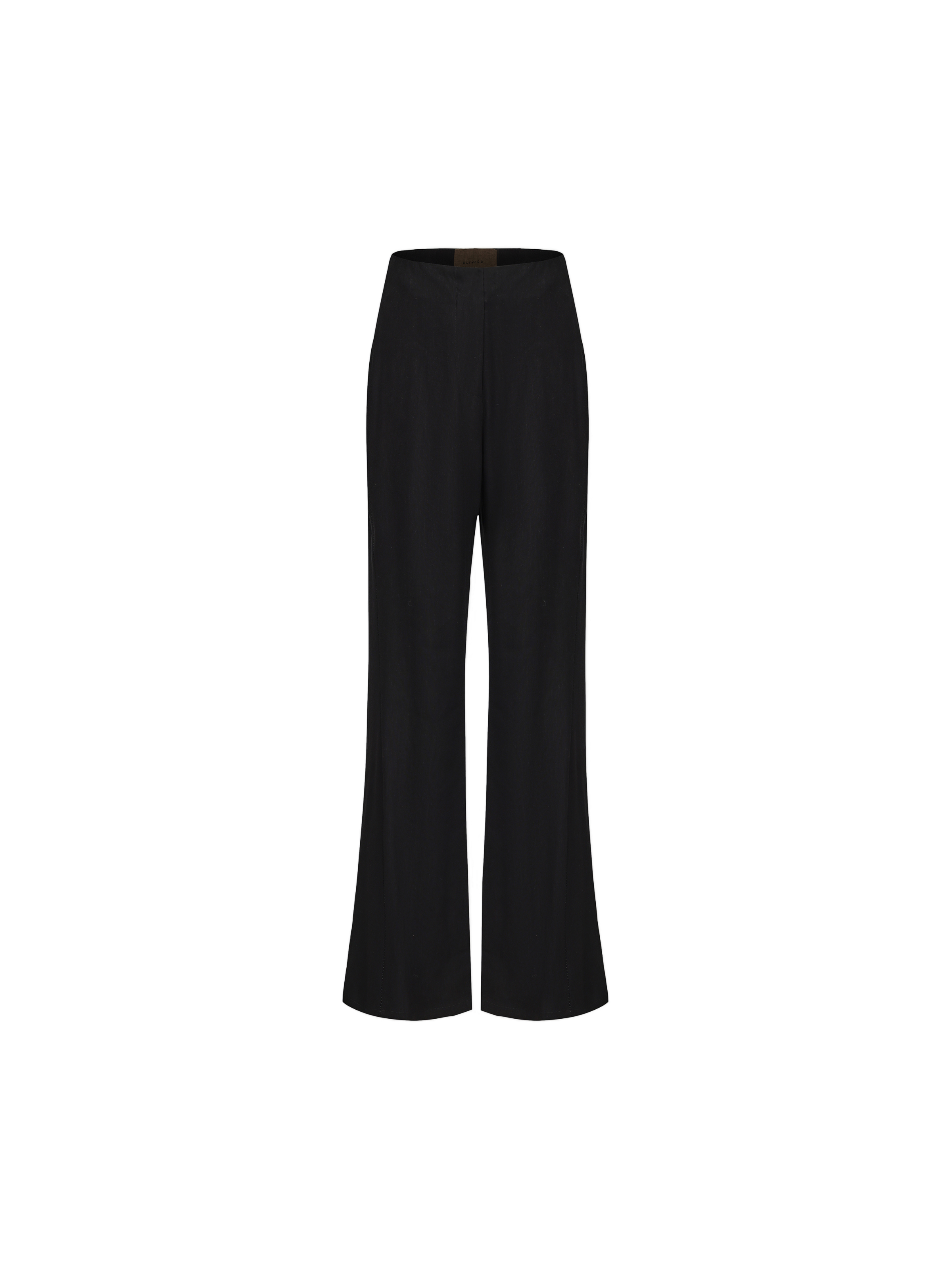 Black Simple Flared Long Pants