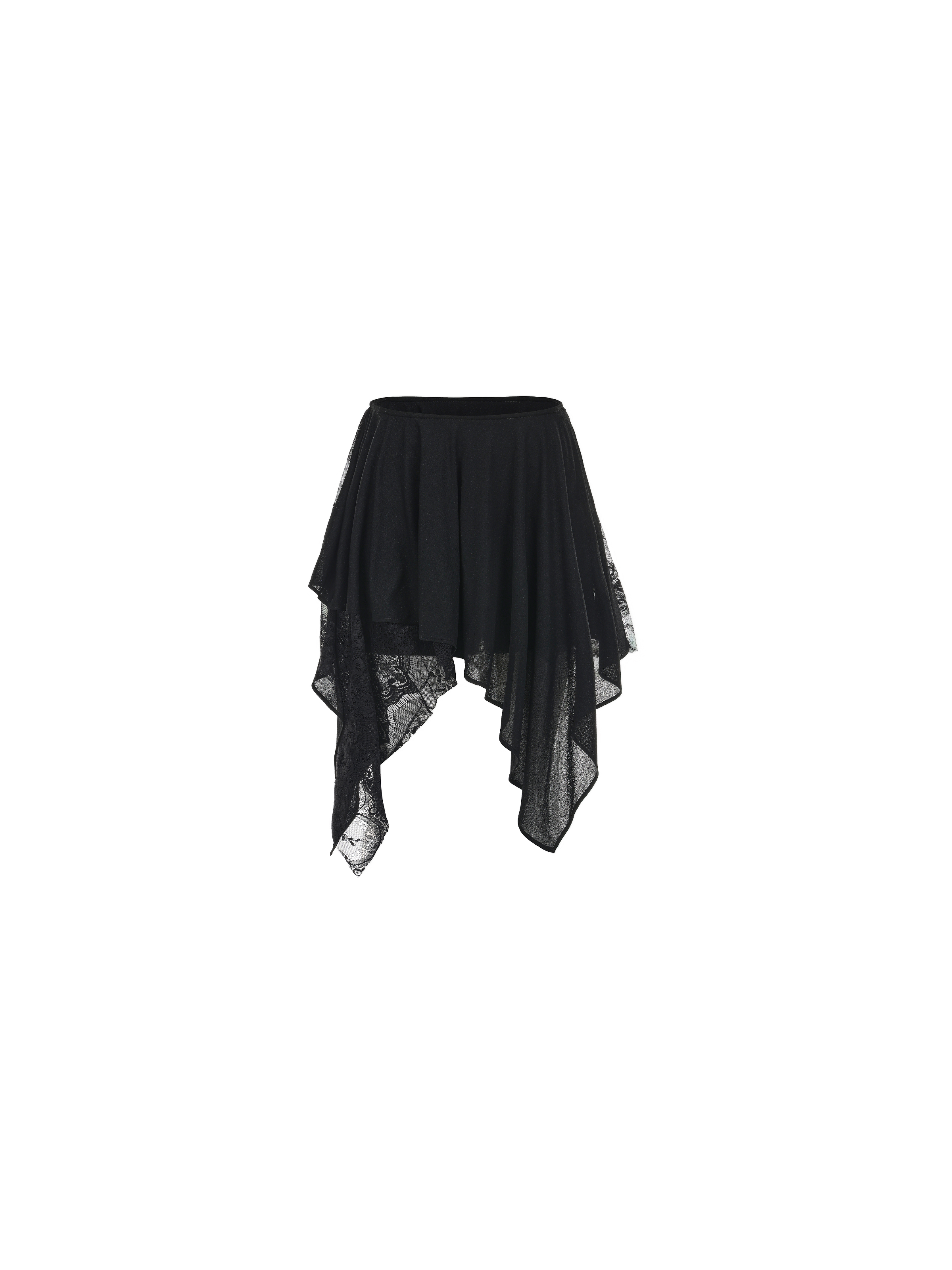 Asymmetrical Lace Skirt-pants