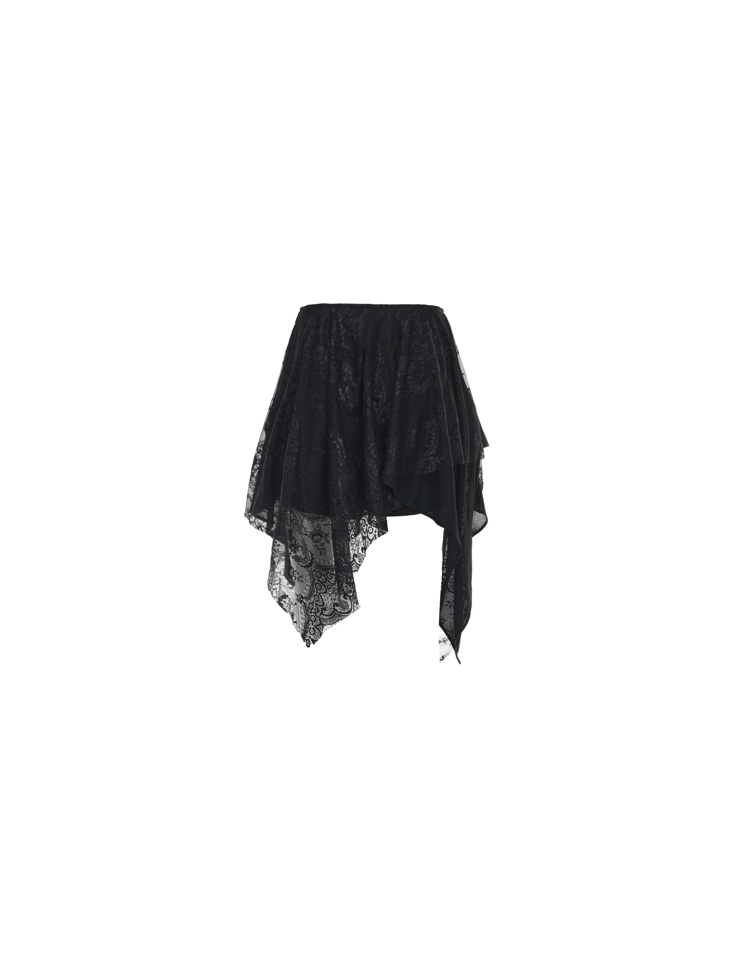Asymmetrical Lace Skirt-pants