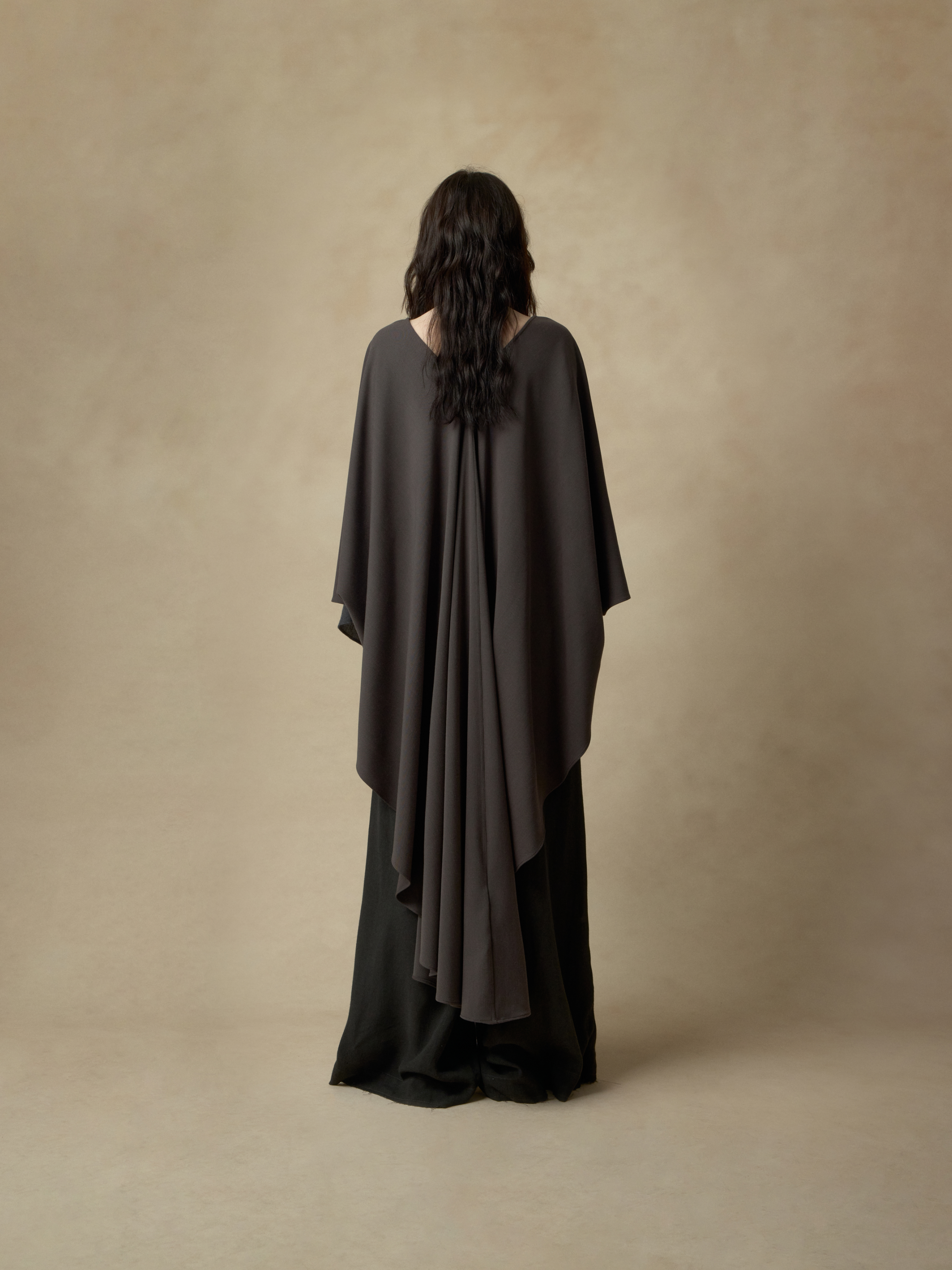 Draped Asymmetrical Long Robe