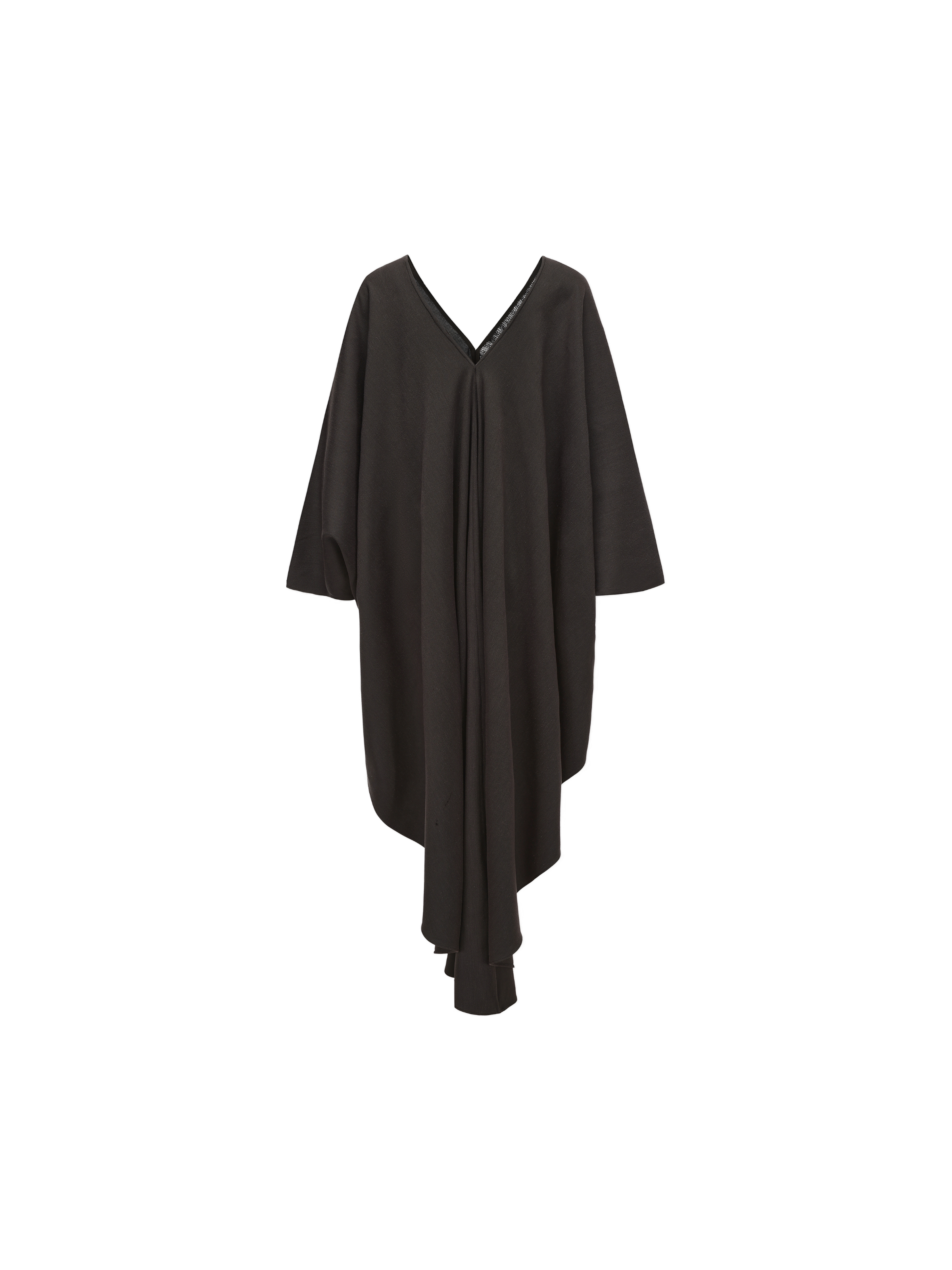 Draped Asymmetrical Long Robe