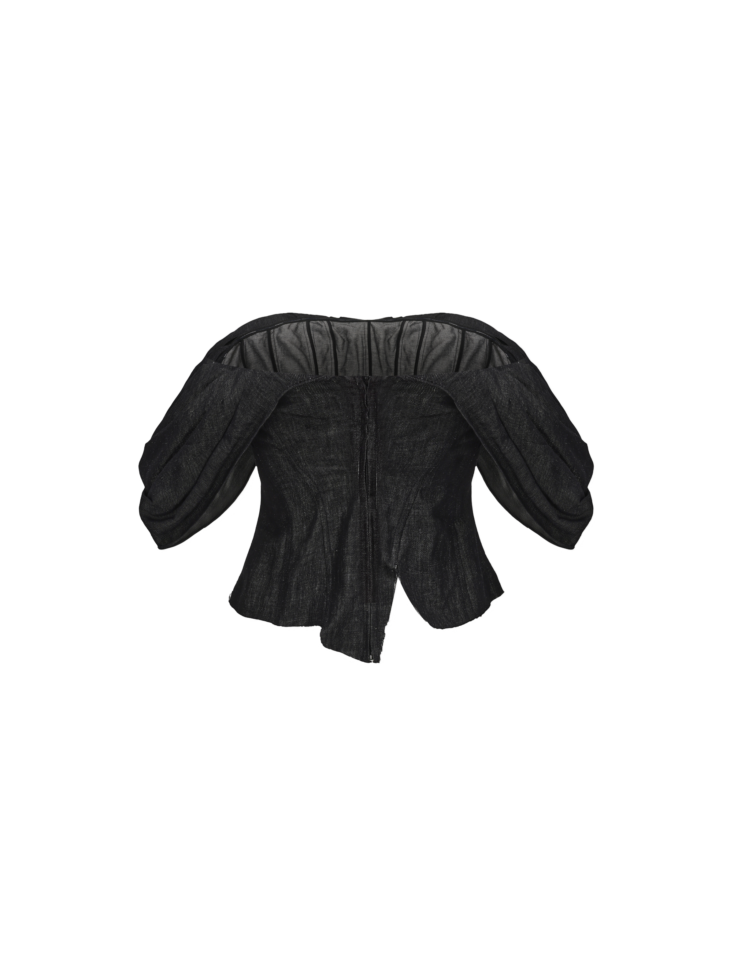 Pleated Split Linen Top