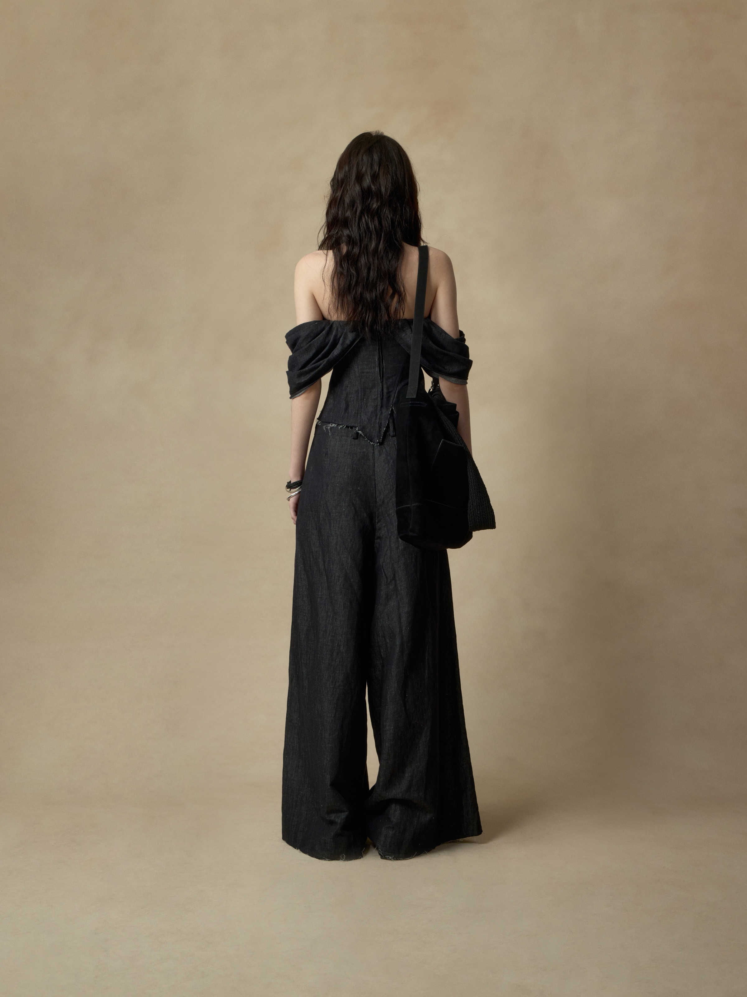 Pleated Split Linen Top