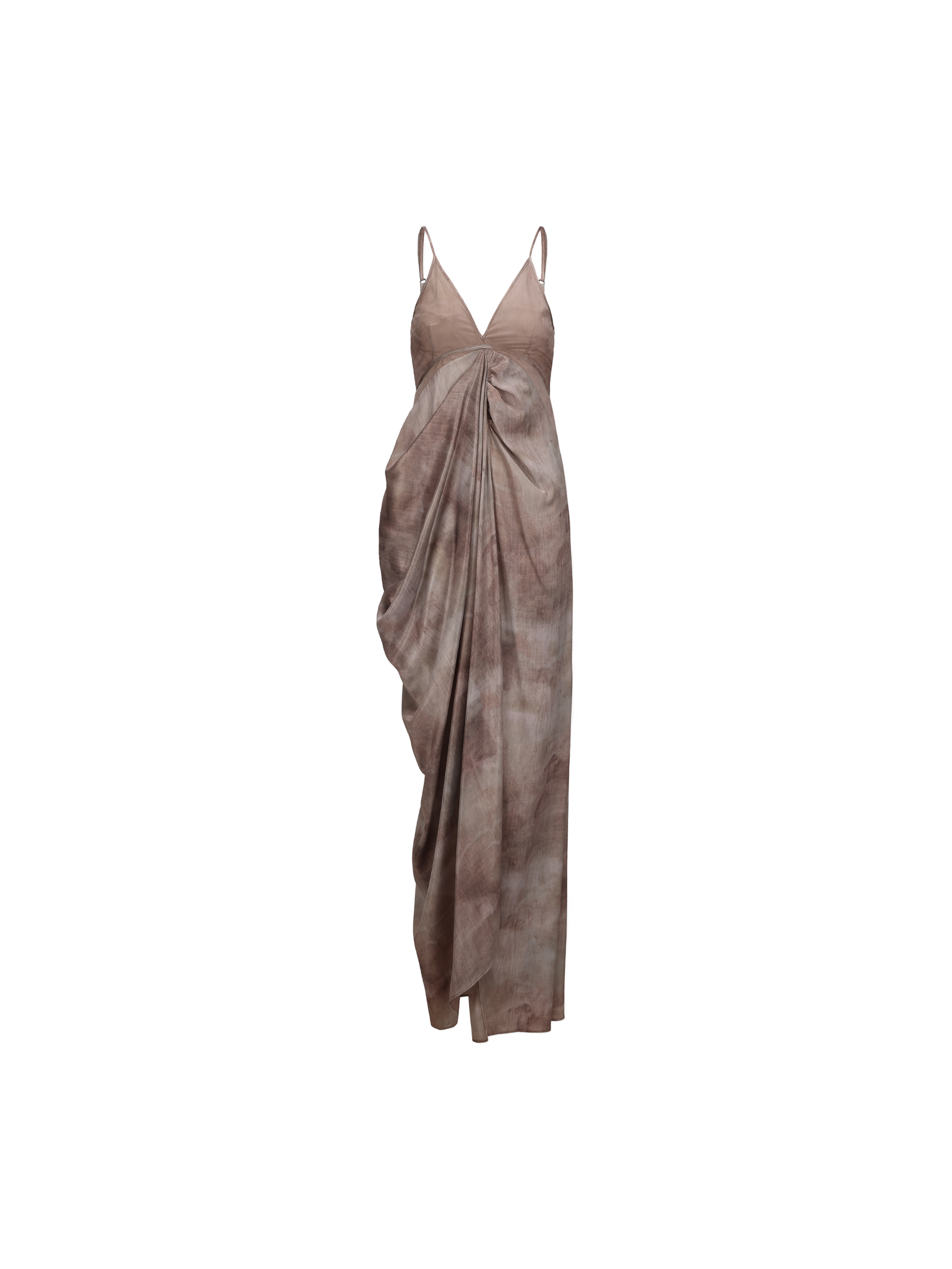 Pink Ombre Drape Asymmetrical Dress