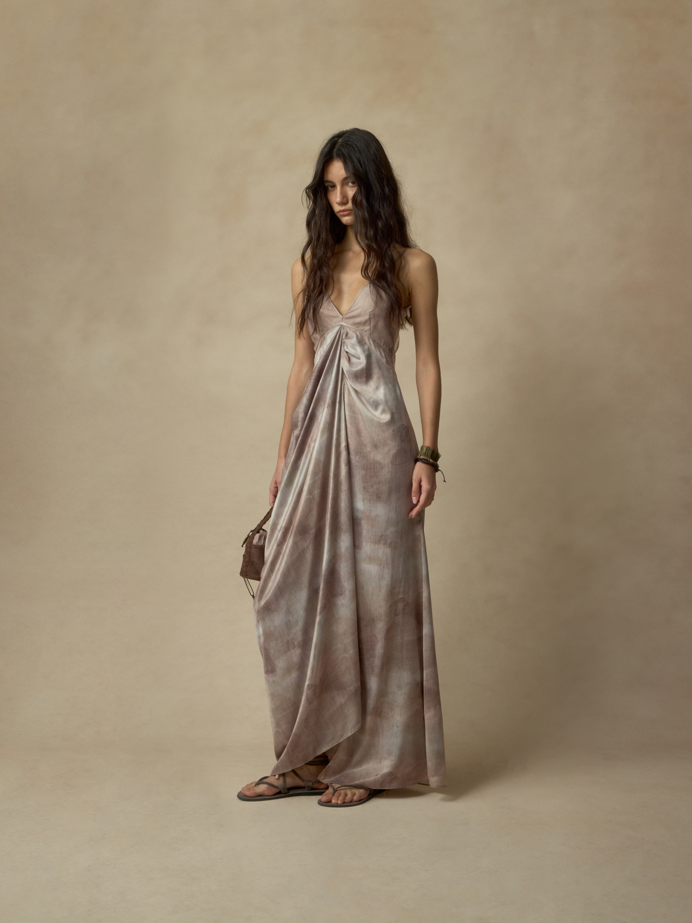 Pink Ombre Drape Asymmetrical Dress
