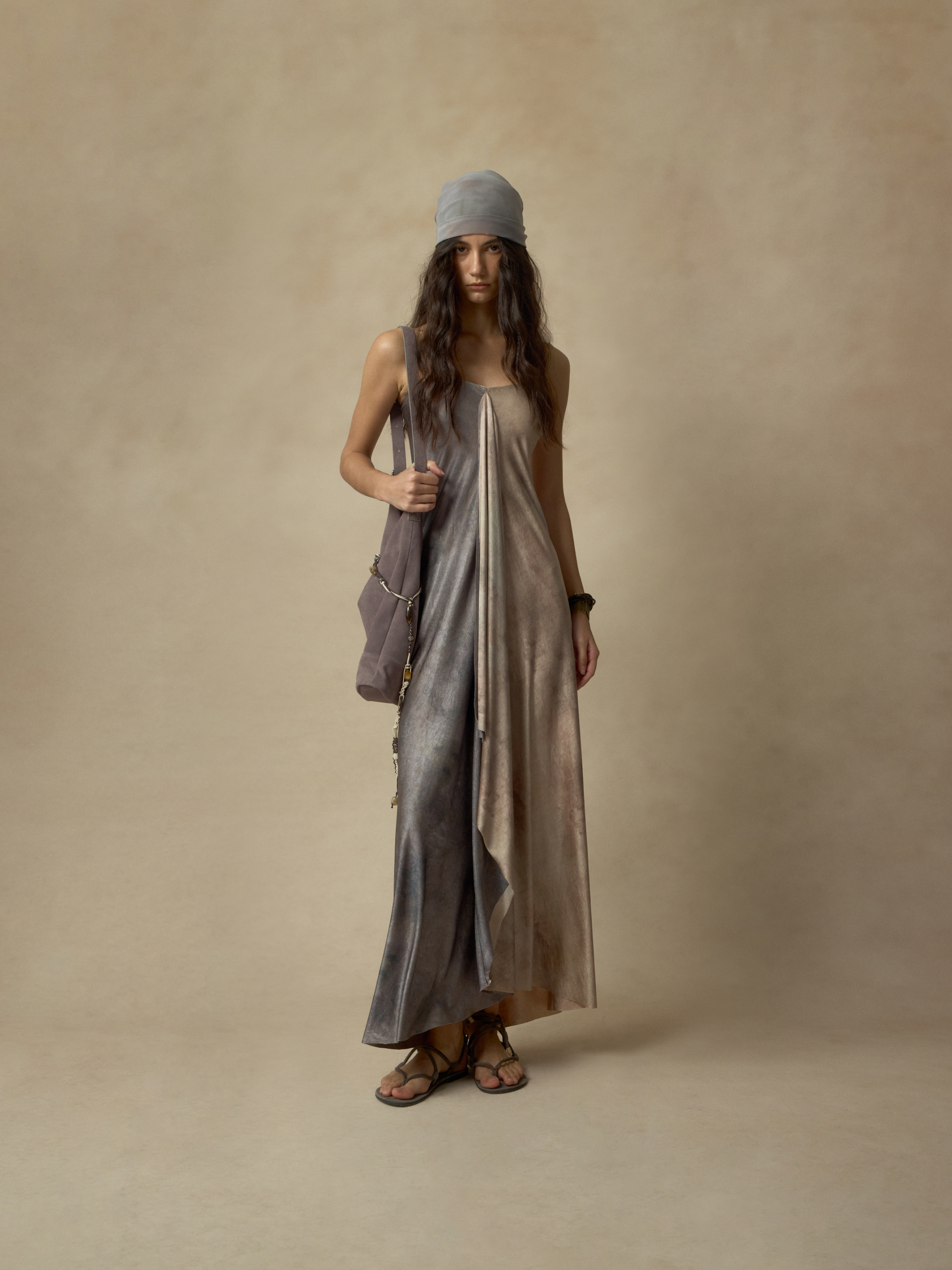 Gray-pink Elastic Patchwork Bustier Dress