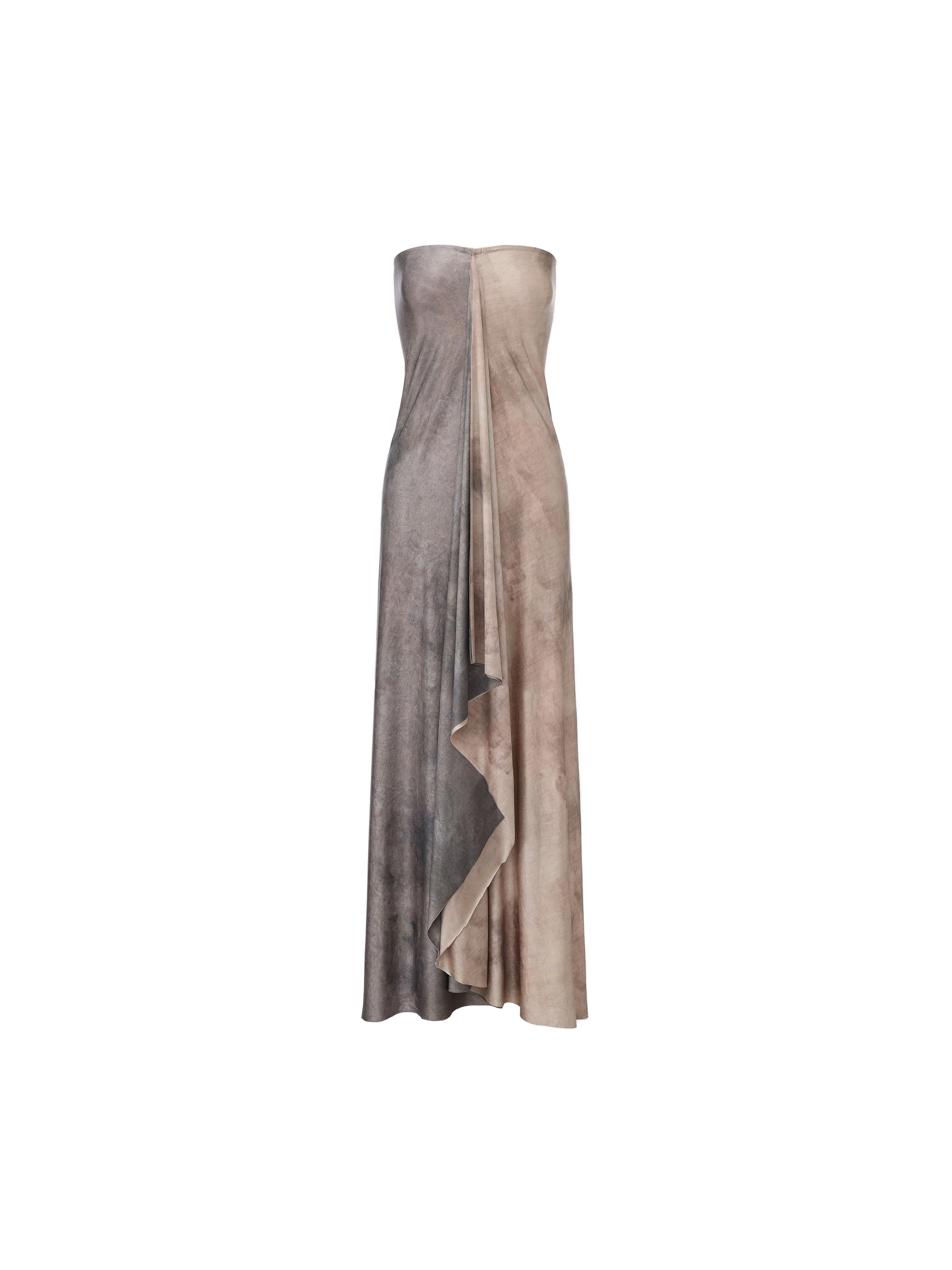Gray-pink Elastic Patchwork Bustier Dress