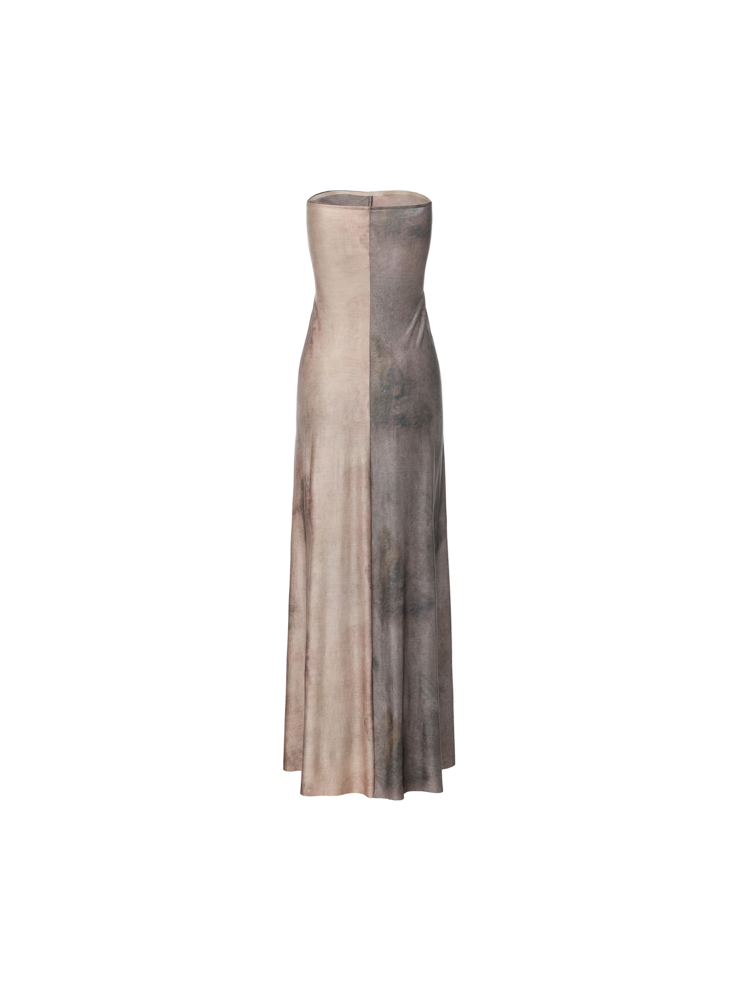 Gray-pink Elastic Patchwork Bustier Dress