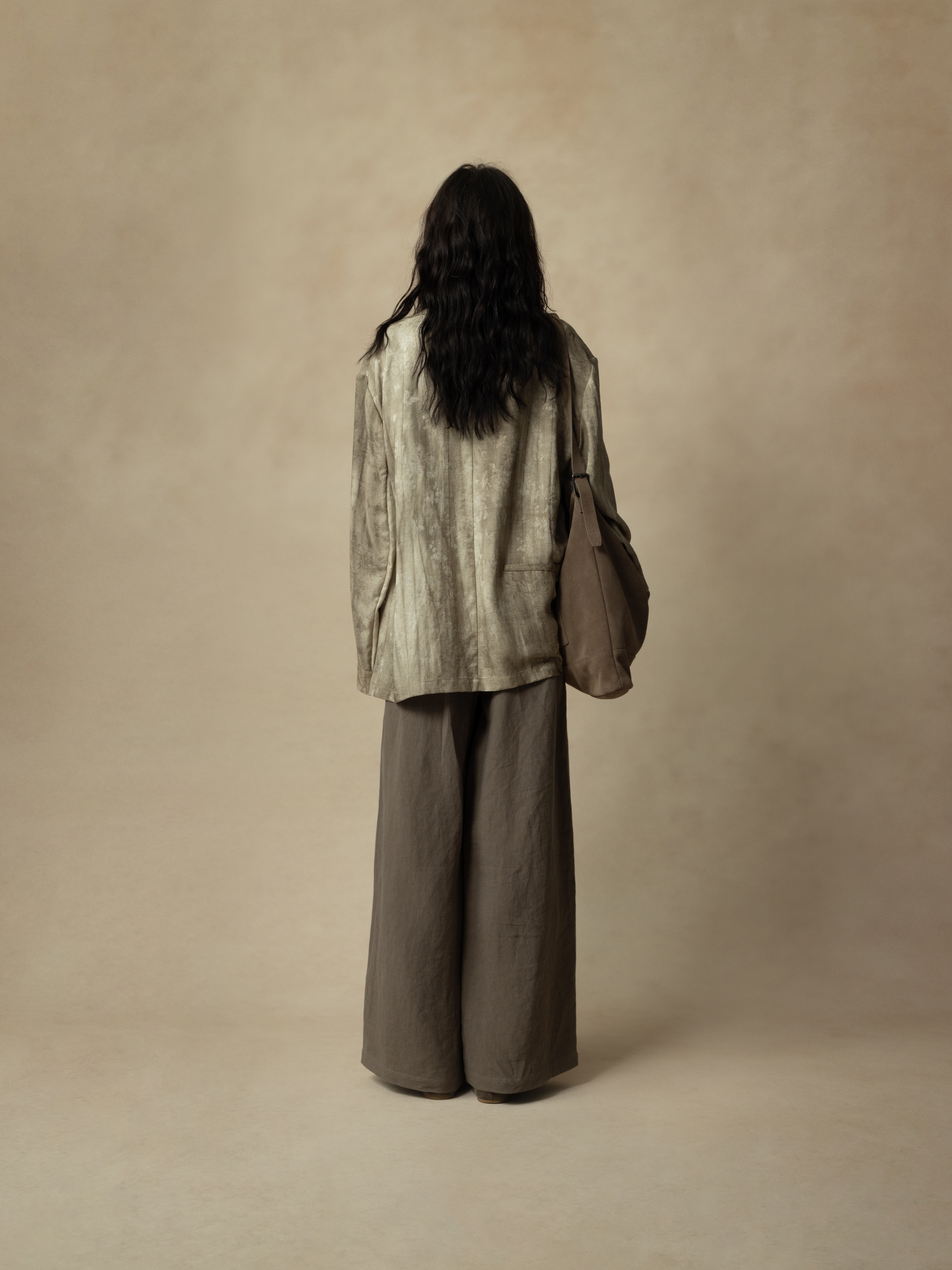 Grey Ombre Drop-Shoulder Blazer