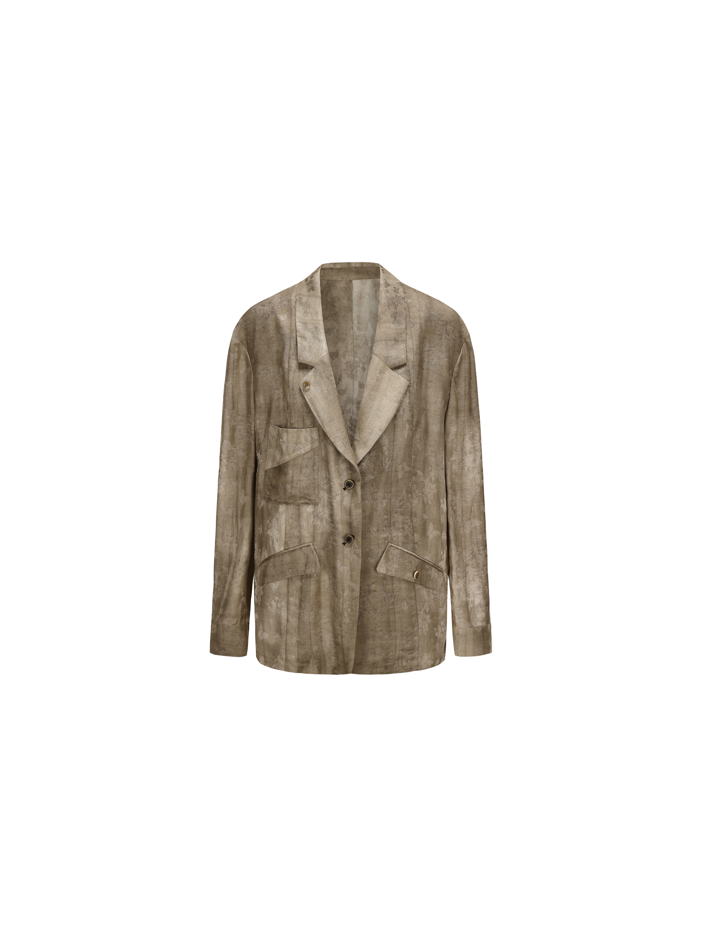 Grey Ombre Drop-Shoulder Blazer