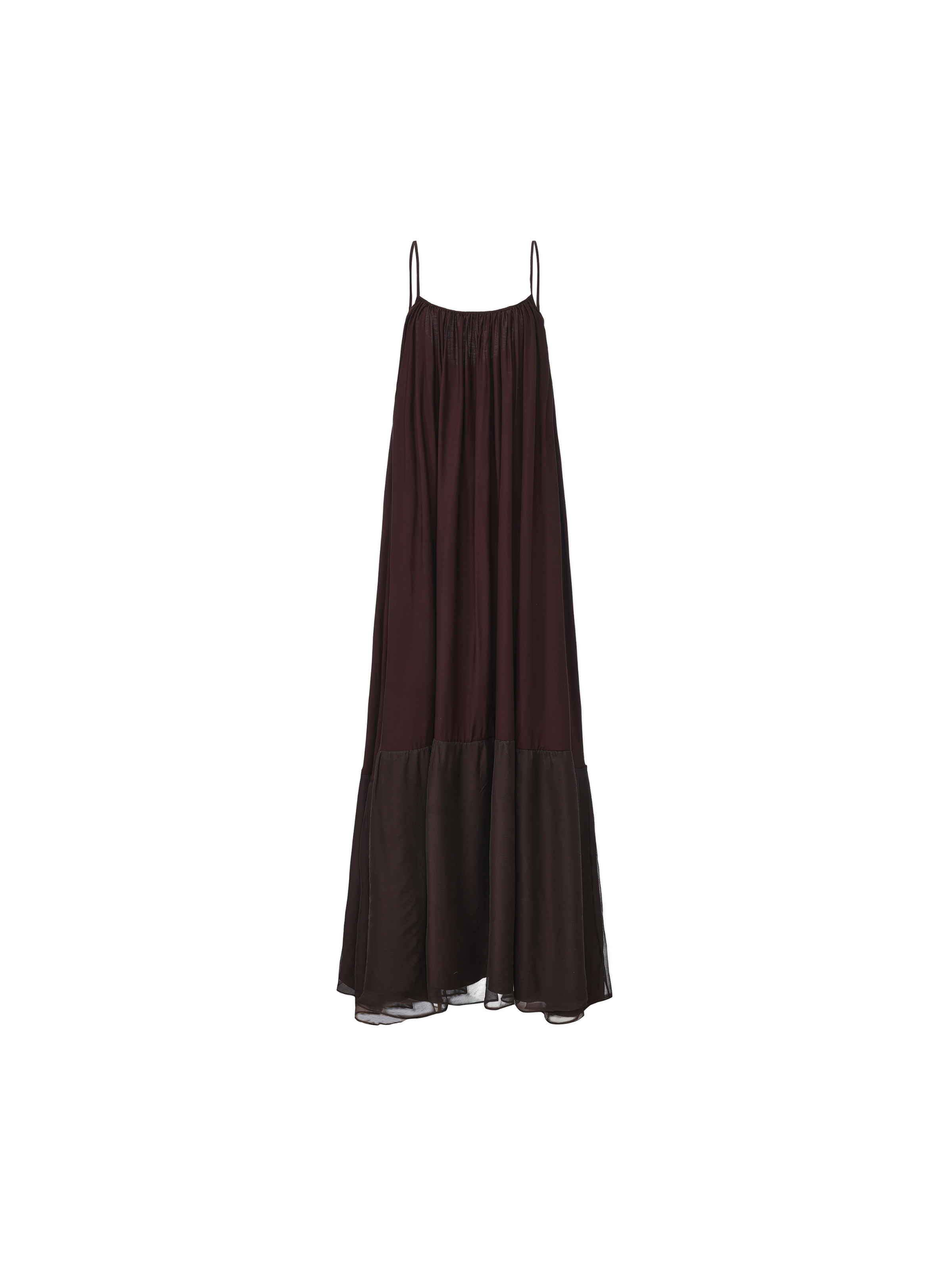 Black Silk Backless Ruffle Maxi Dress