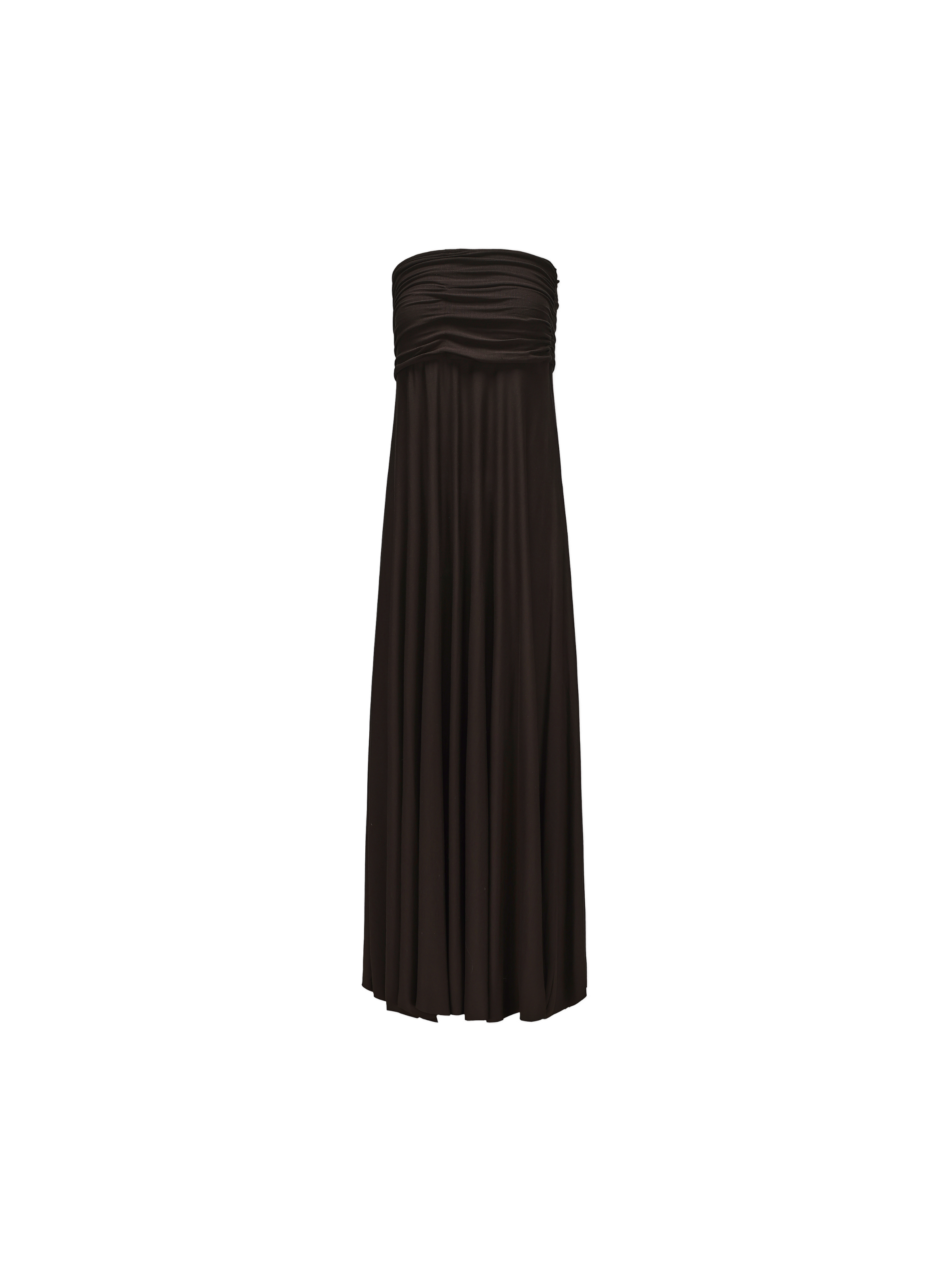 Brown Coffee Pleated Draped Knit Skirt
