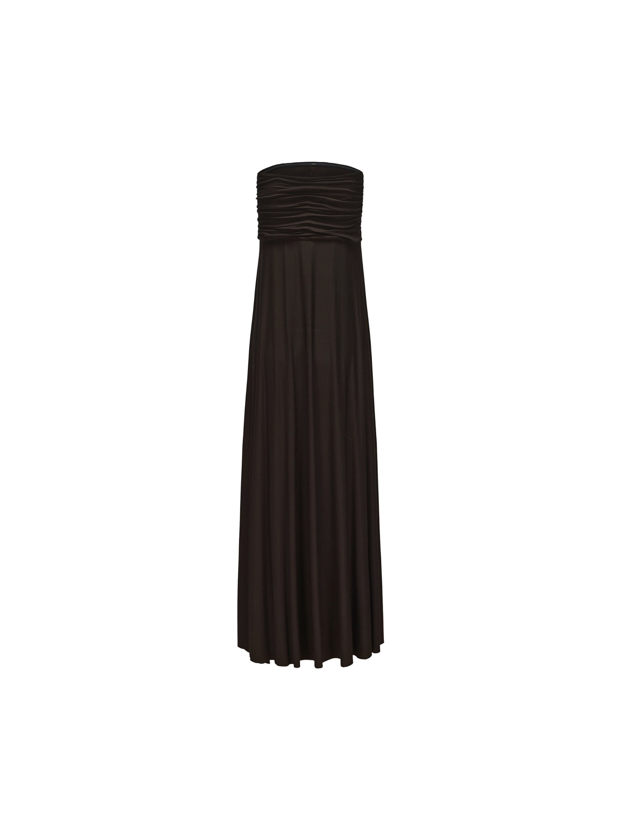 Brown Coffee Pleated Draped Knit Skirt