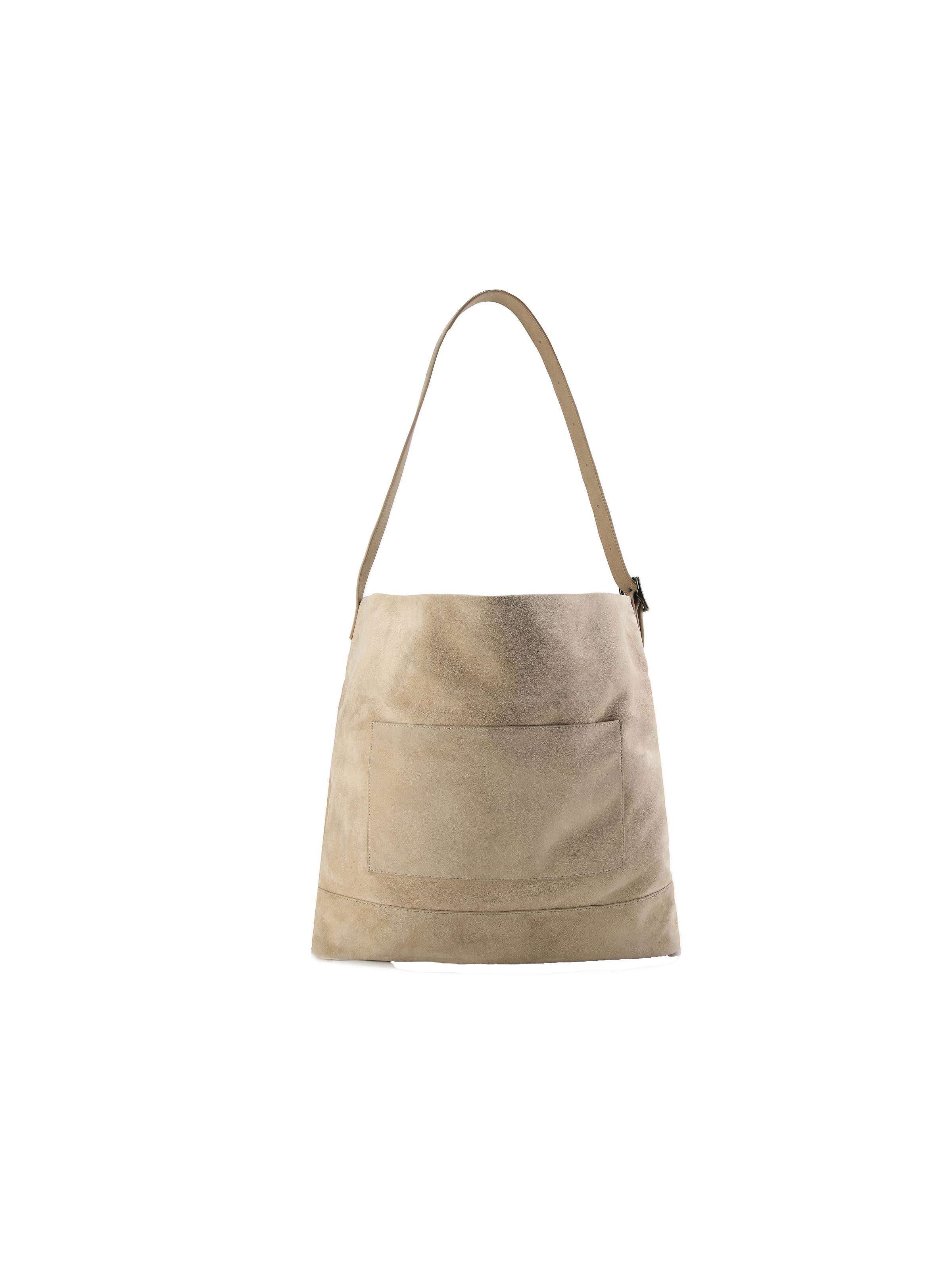 Khaki Suede Tote Bag